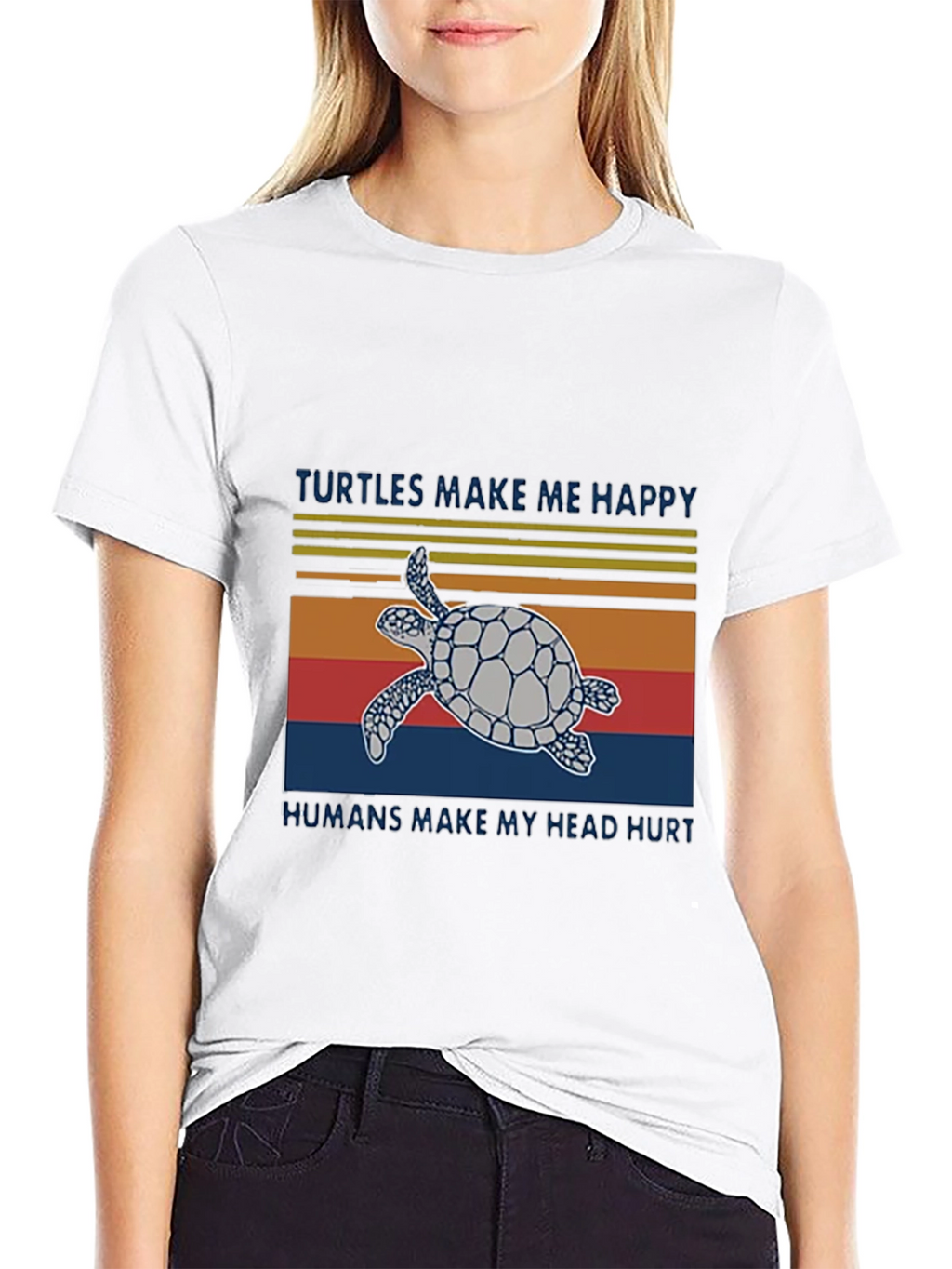 Turtles Make Me Happy Graphic T-Shirt