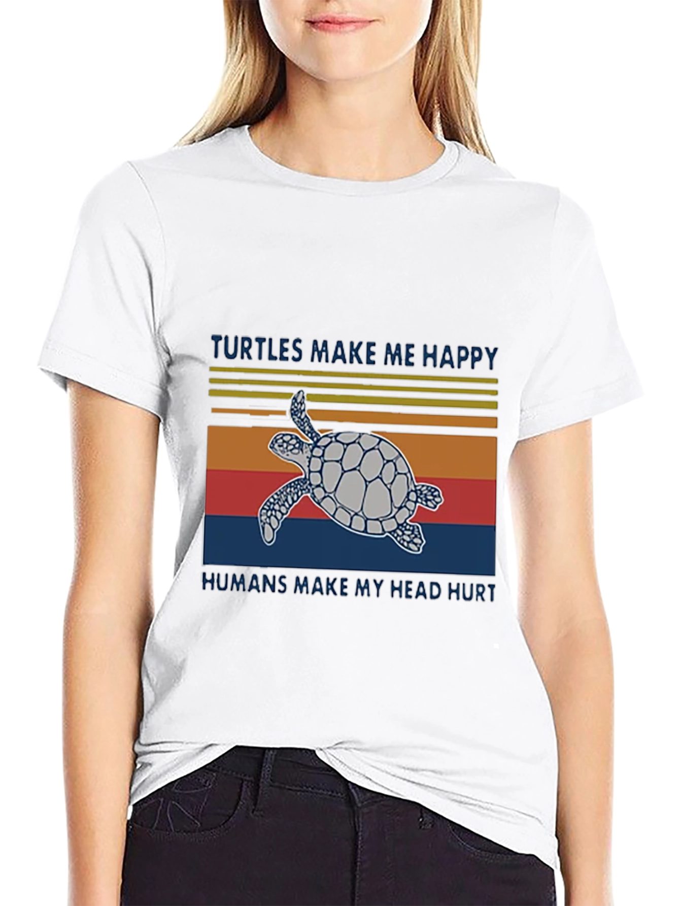 Turtles Make Me Happy Graphic T-Shirt