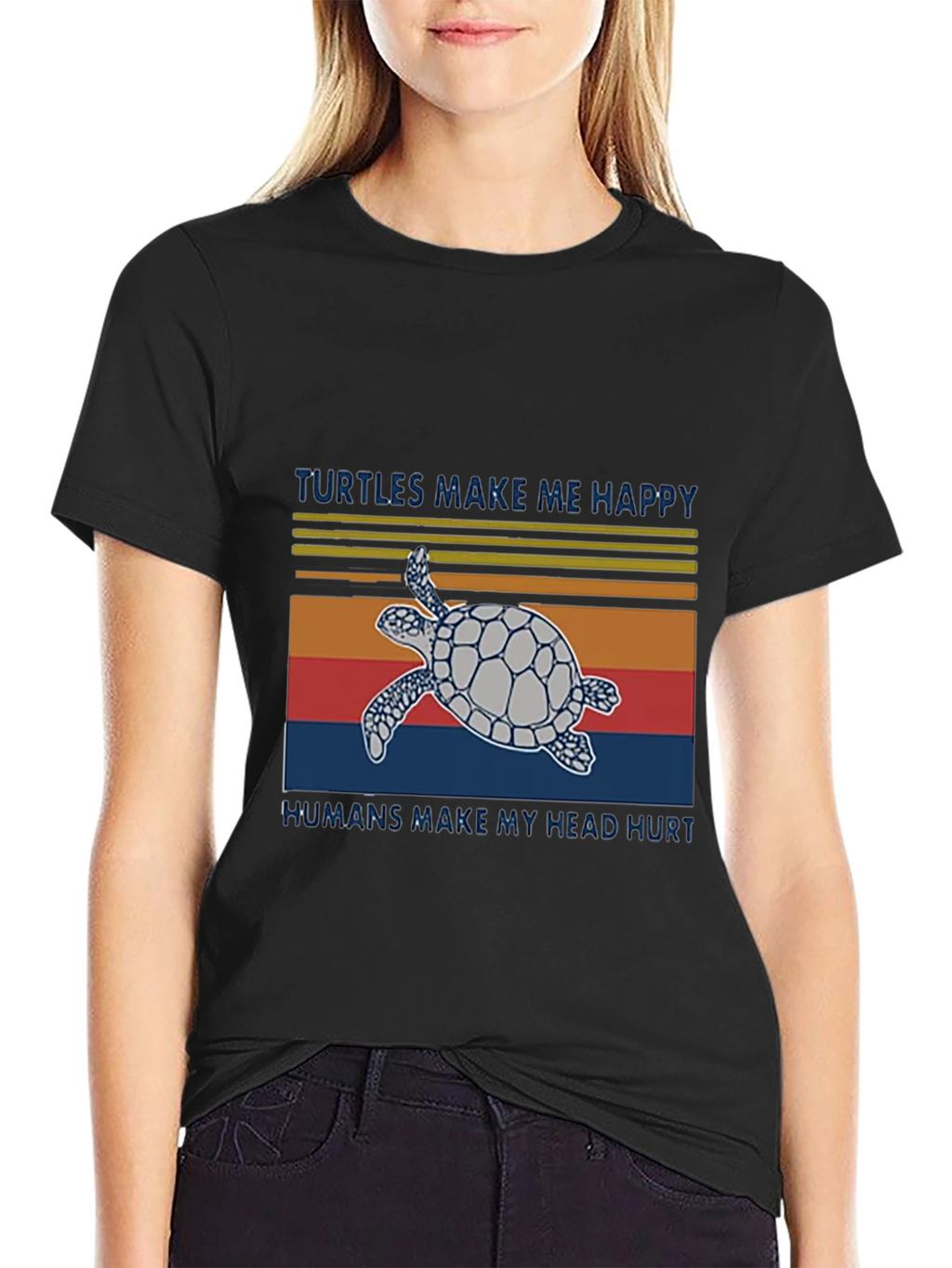 Turtles Make Me Happy Graphic T-Shirt