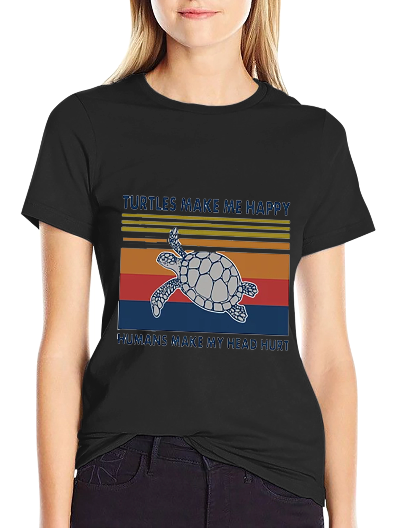 Turtles Make Me Happy Graphic T-Shirt
