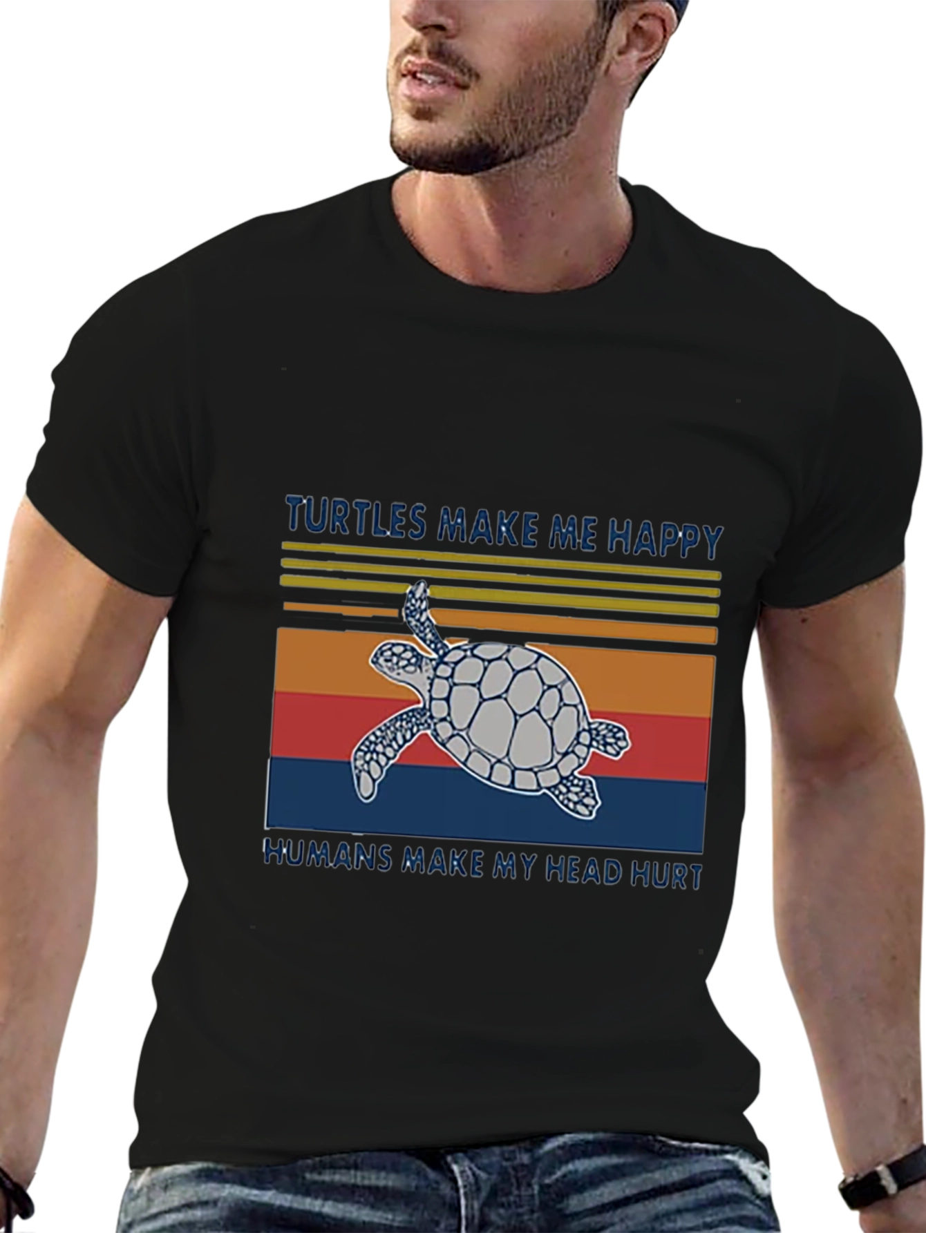 Turtles Make Me Happy Graphic T-Shirt