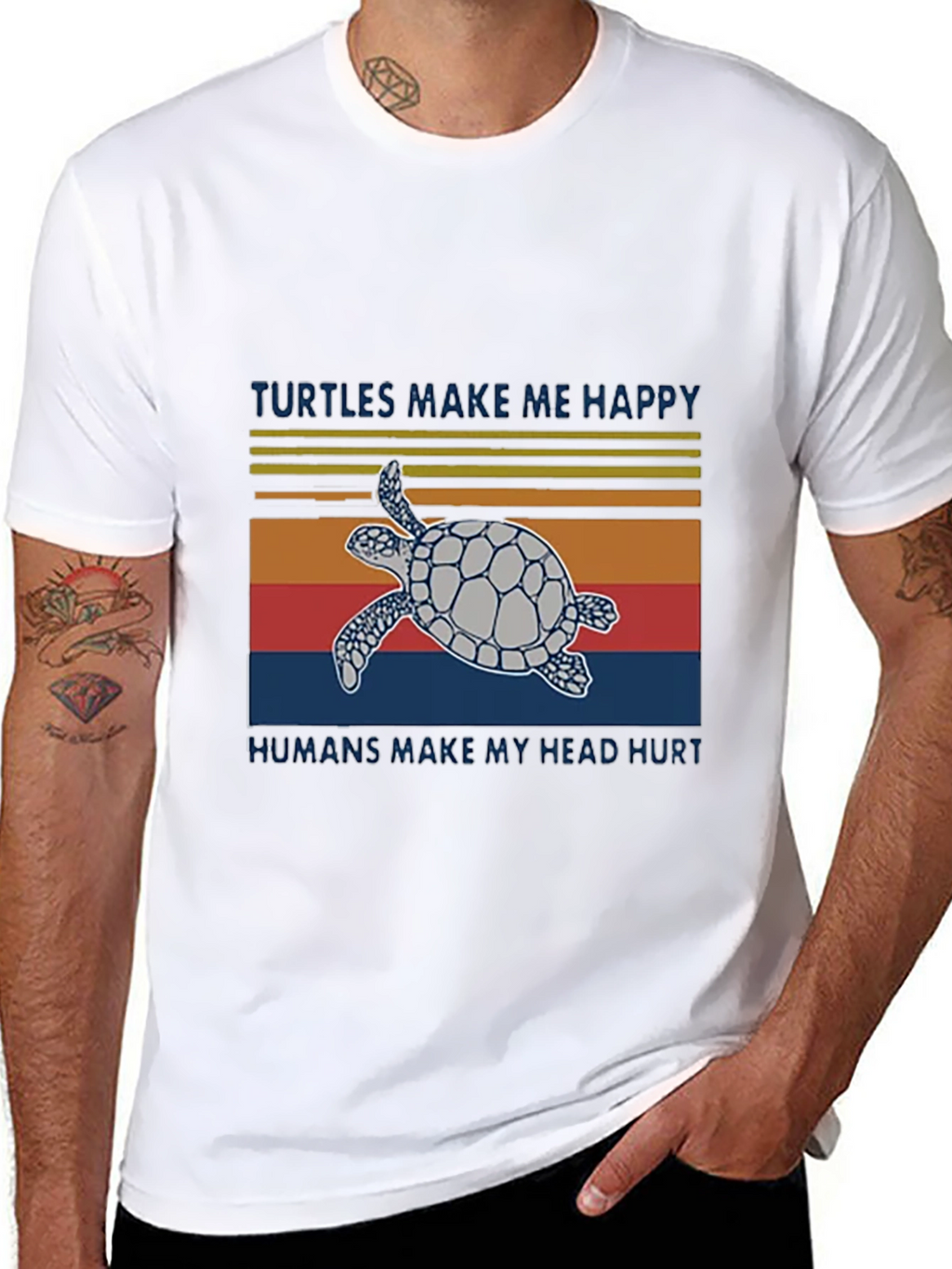 Turtles Make Me Happy Graphic T-Shirt