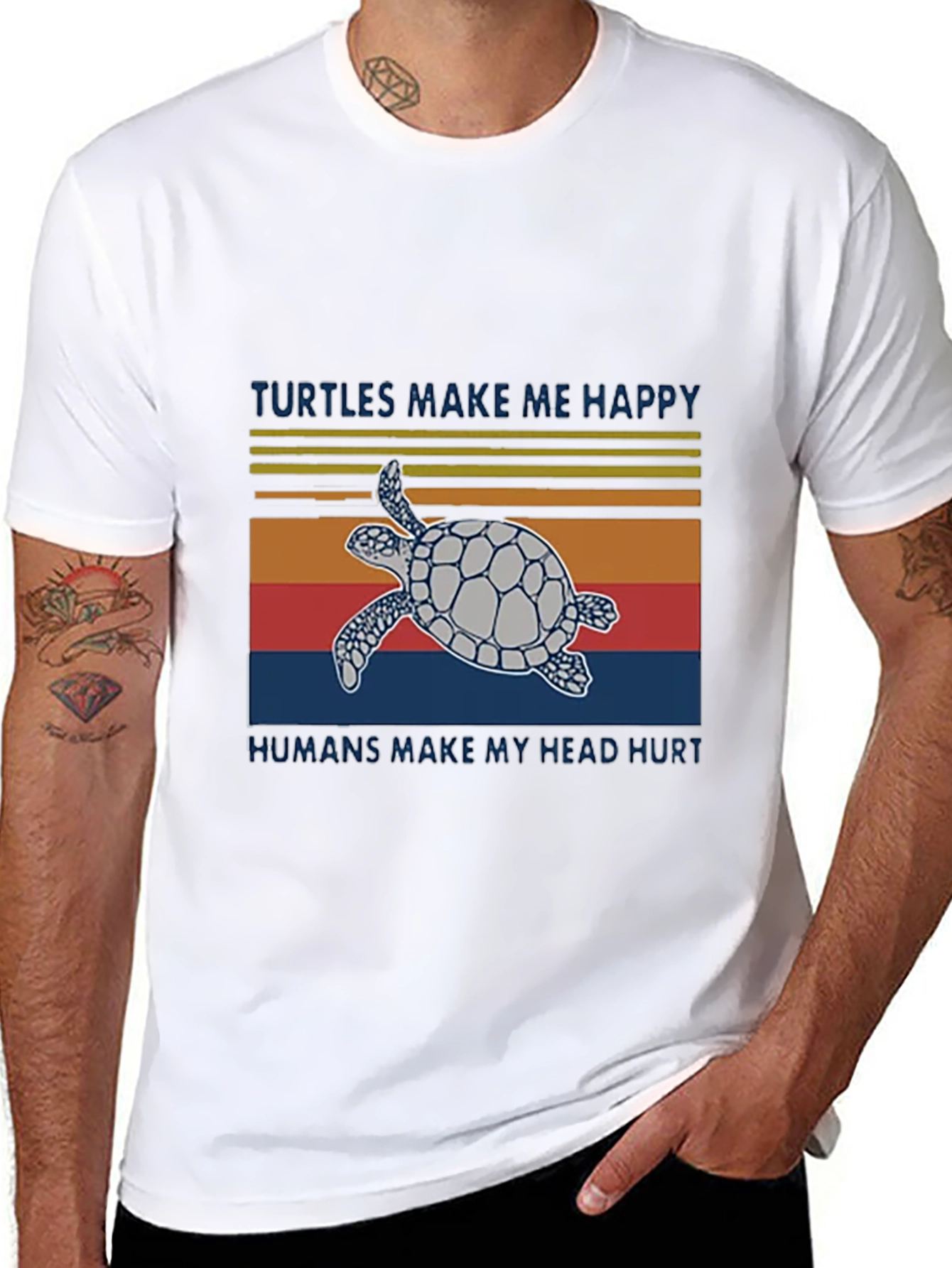 Turtles Make Me Happy Graphic T-Shirt