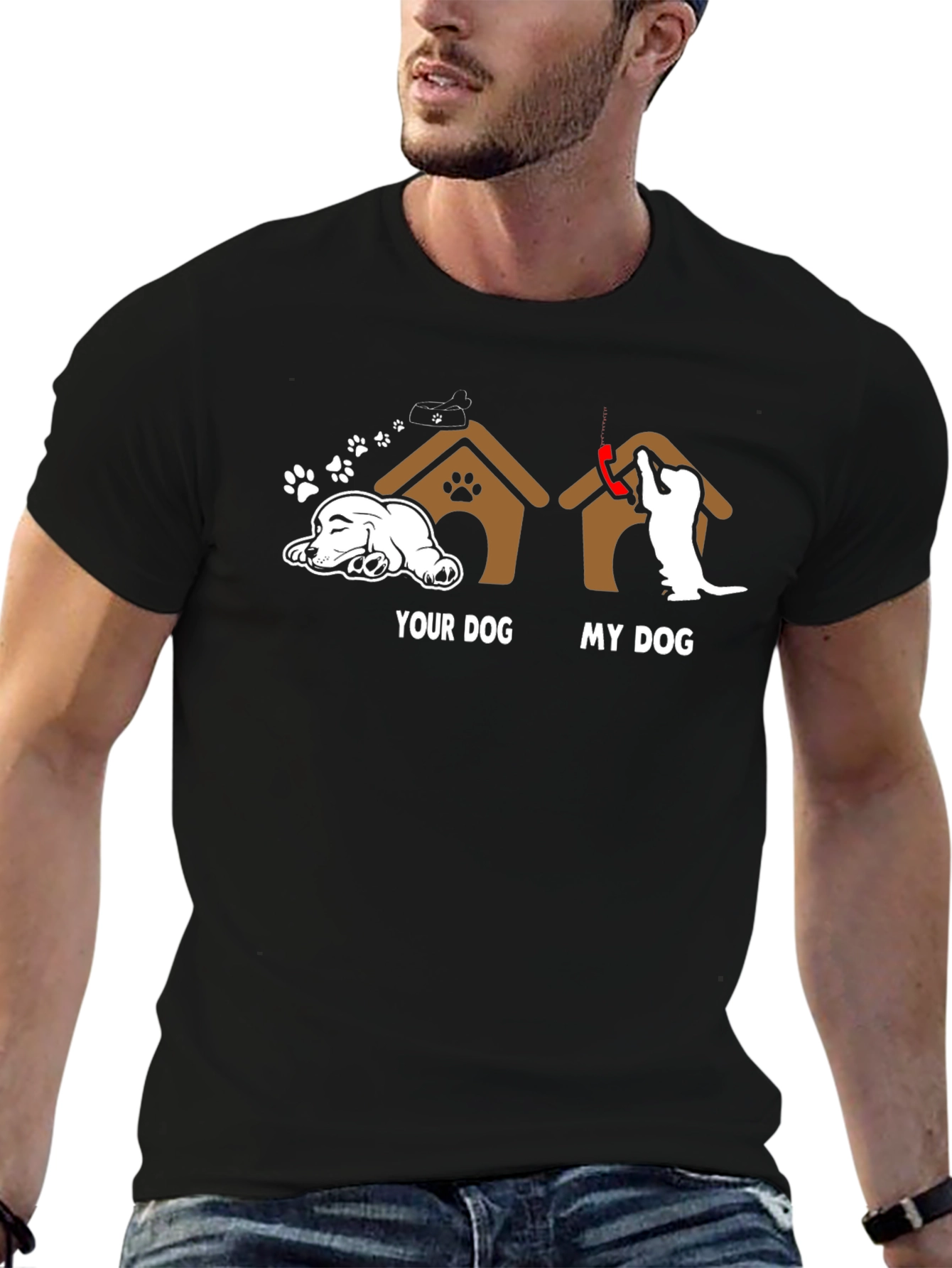 Your Dog vs. My Dog Black Graphic Tee