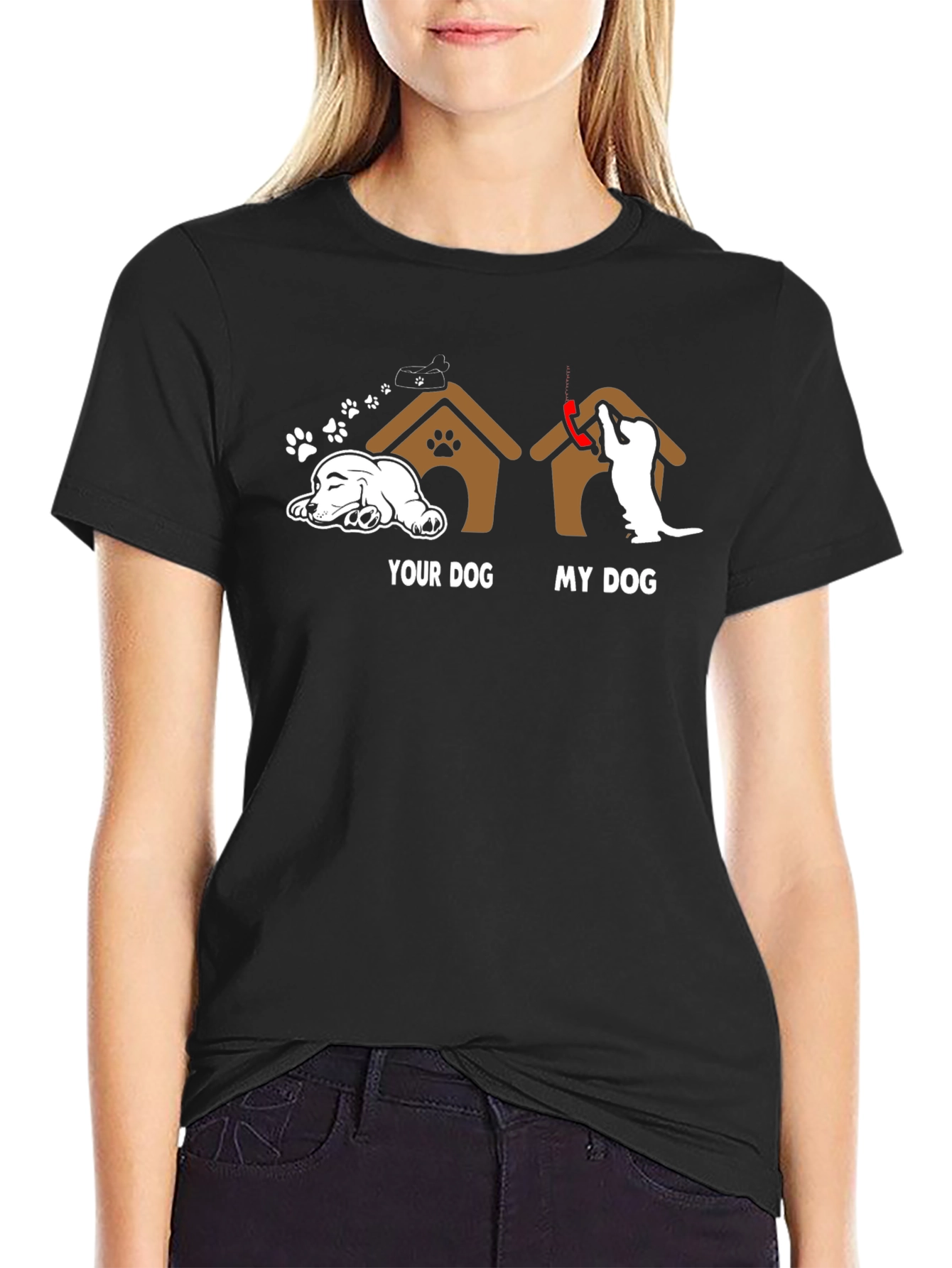 Your Dog vs. My Dog Black Graphic Tee