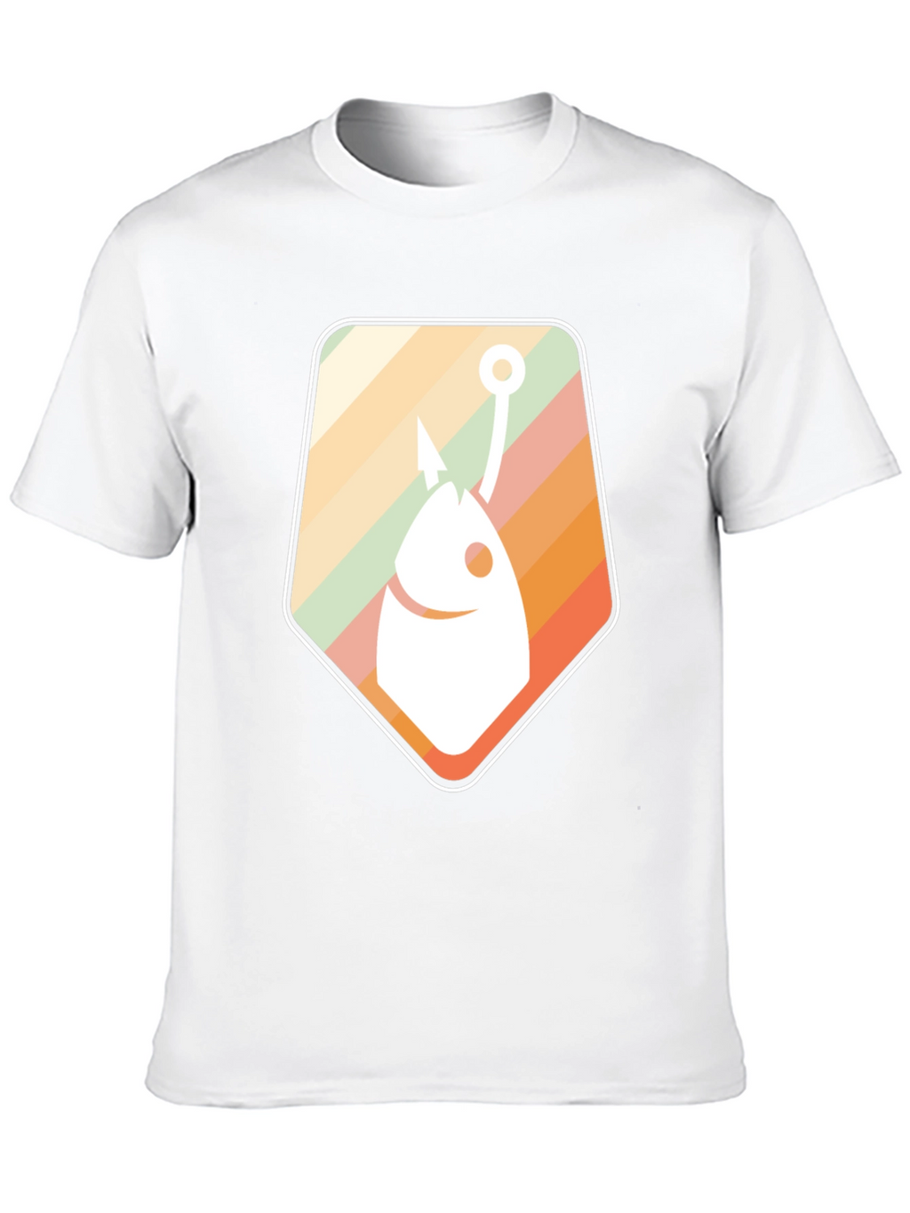 Retro Fish Hook Graphic Tee - Cool Fishing T-Shirt