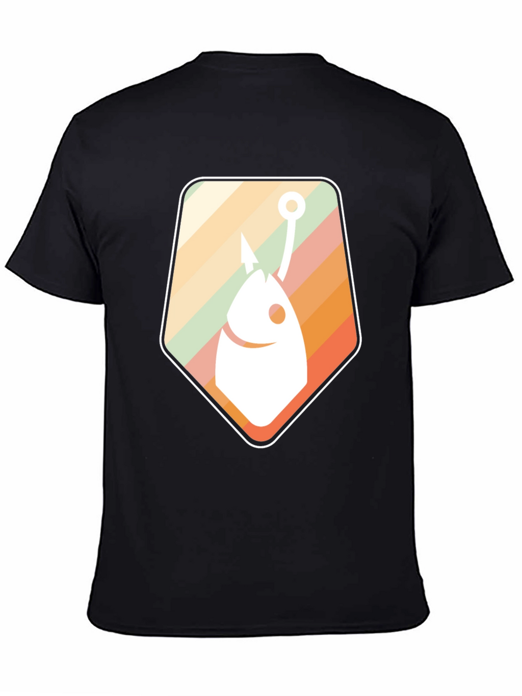 Retro Fish Hook Graphic Tee - Cool Fishing T-Shirt
