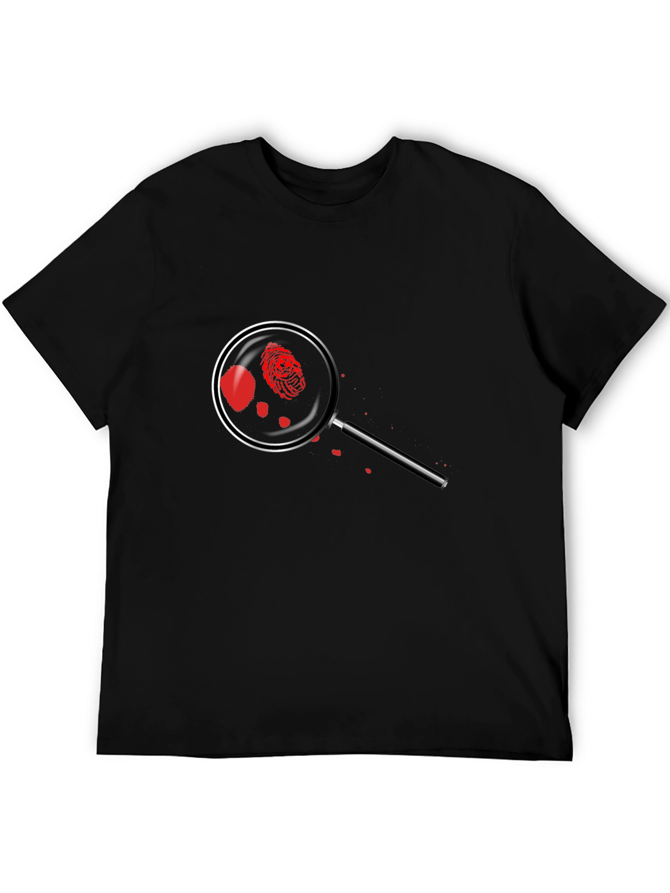 Crime Scene T-Shirt - Detective Magnifying Glass Design
