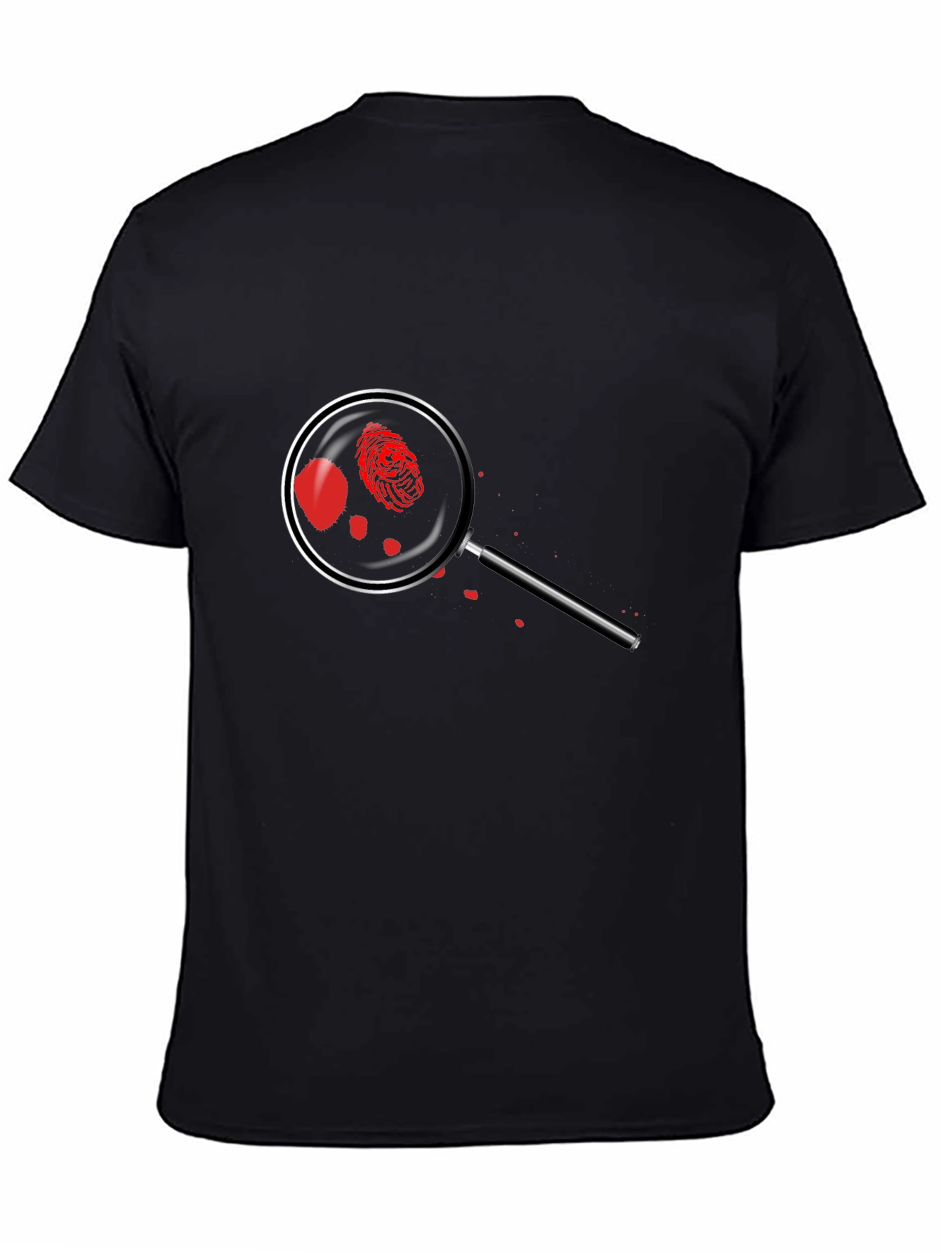Crime Scene T-Shirt - Detective Magnifying Glass Design