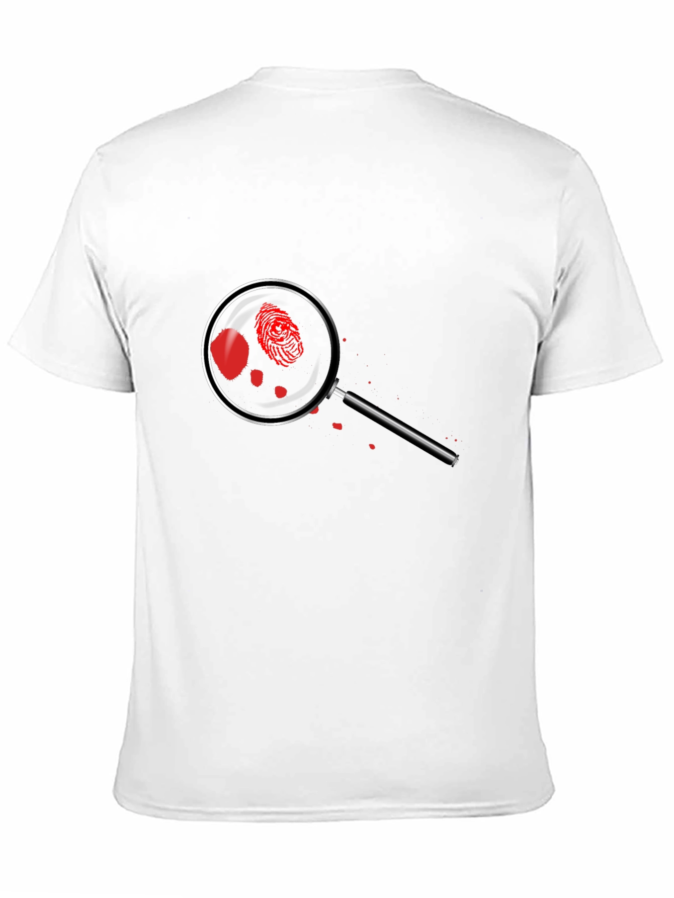 Crime Scene T-Shirt - Detective Magnifying Glass Design