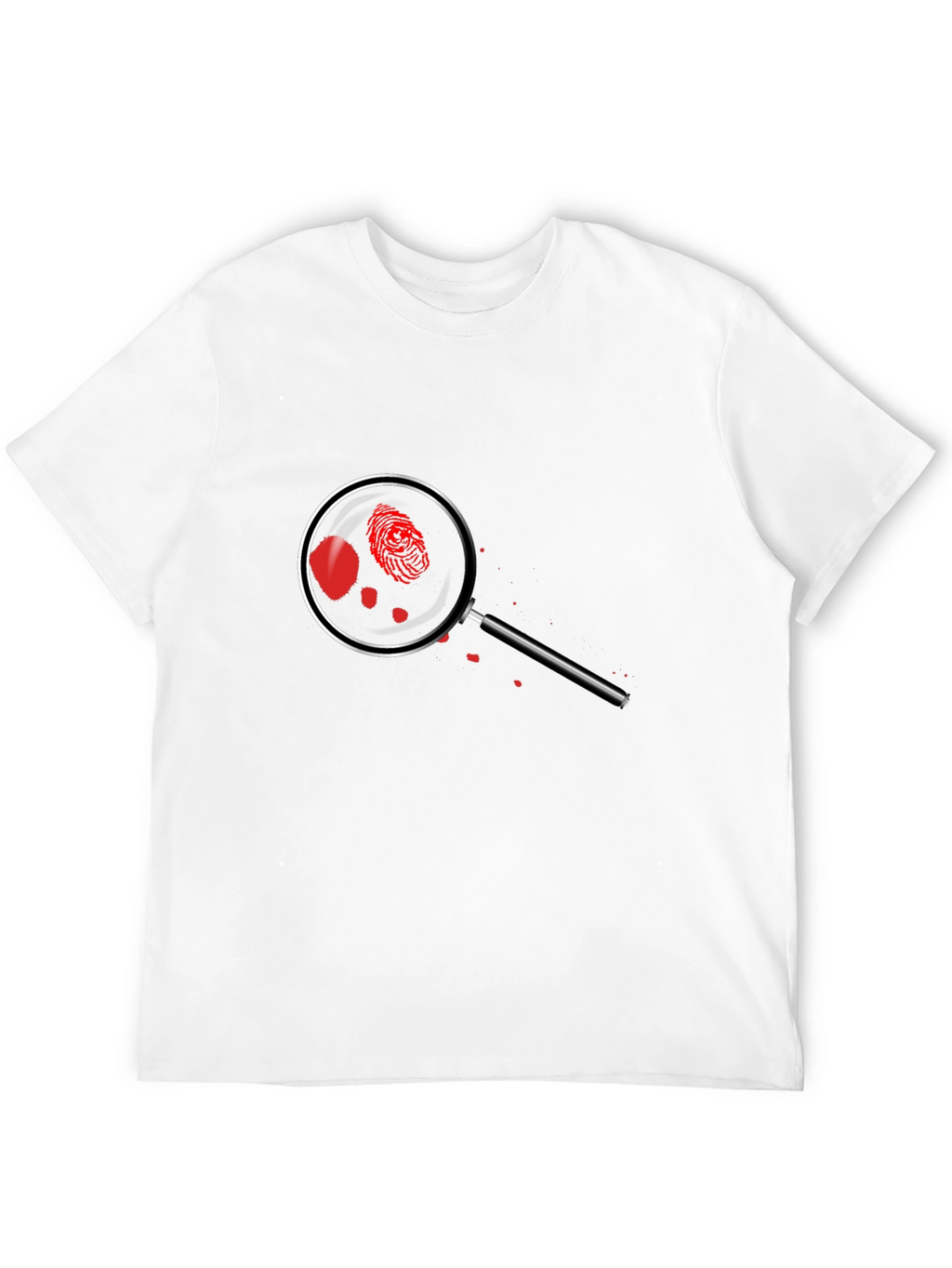 Crime Scene T-Shirt - Detective Magnifying Glass Design