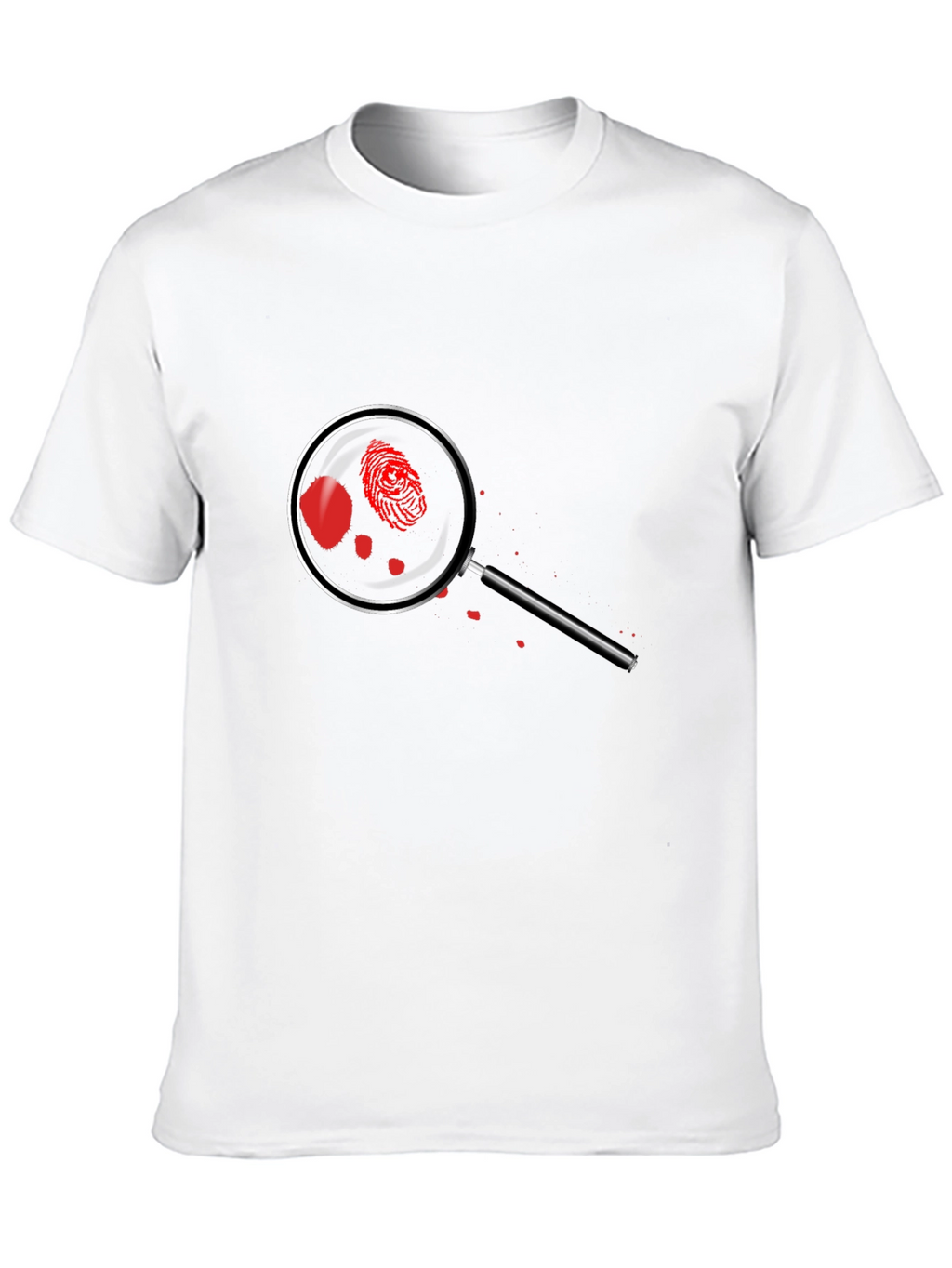 Crime Scene T-Shirt - Detective Magnifying Glass Design