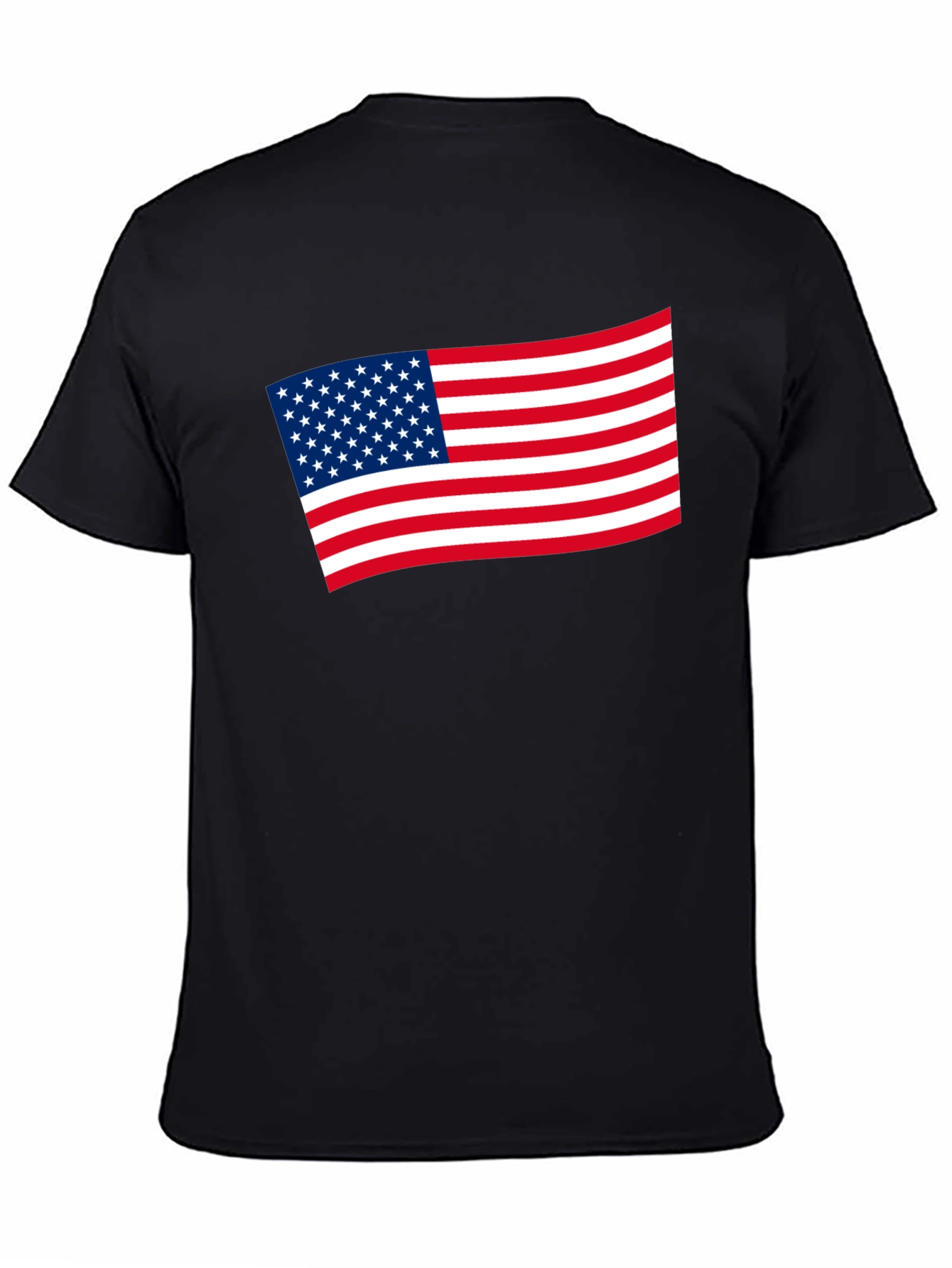 American Flag Graphic Tee - Black Patriotic Shirt