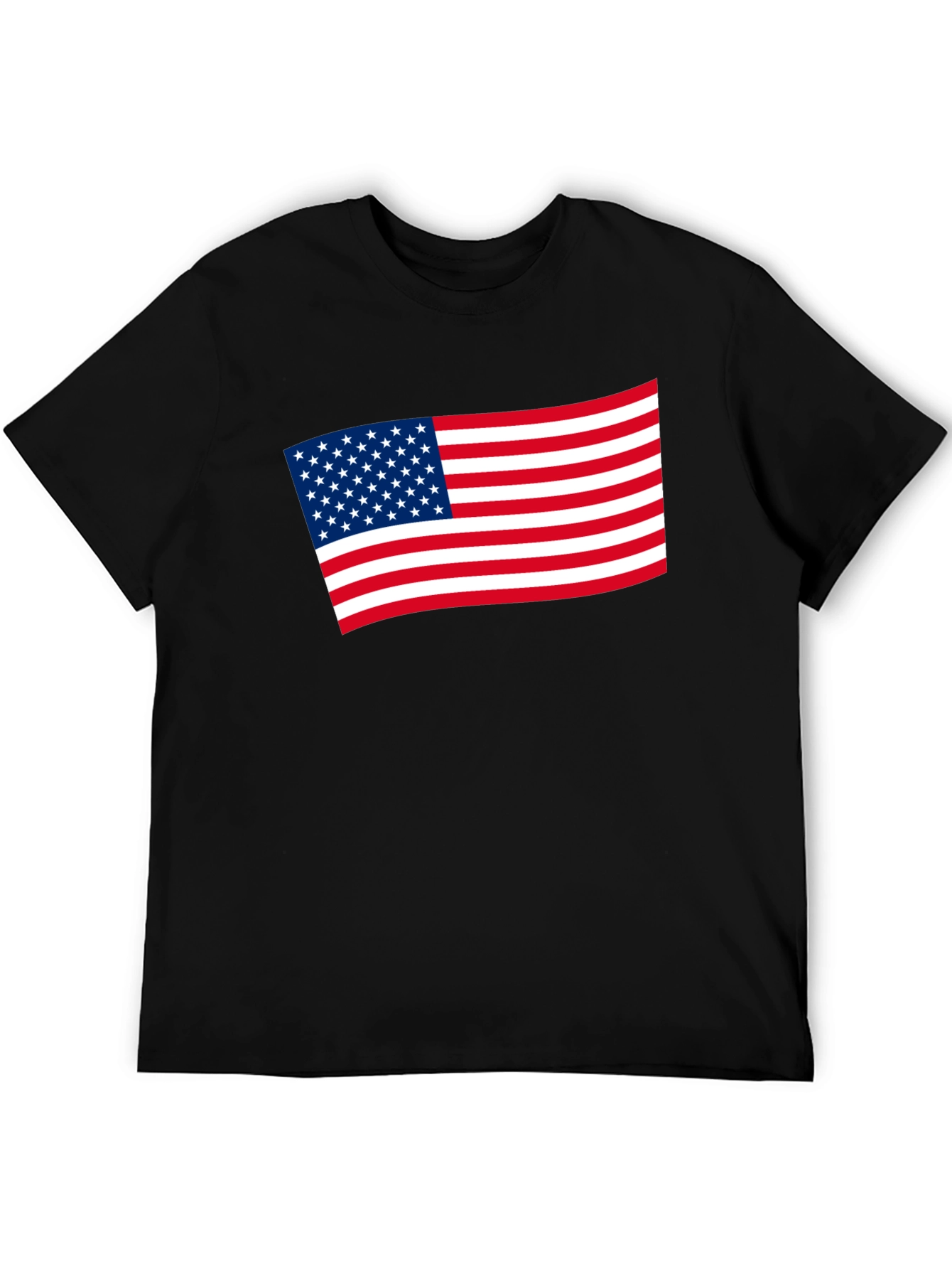 American Flag Graphic Tee - Black Patriotic Shirt