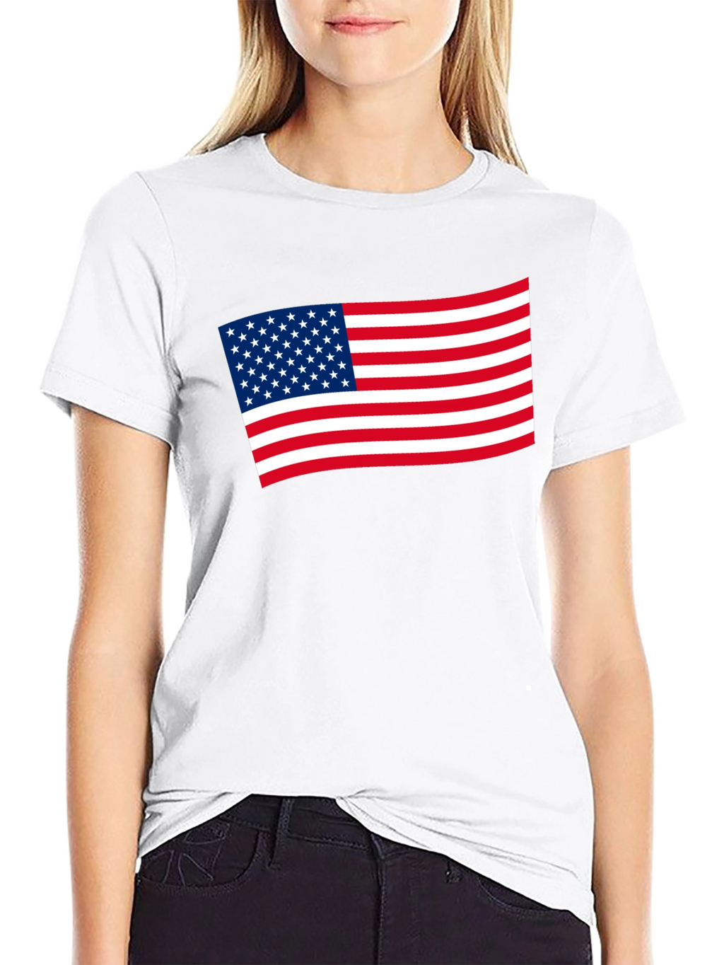 American Flag Graphic Tee - Black Patriotic Shirt