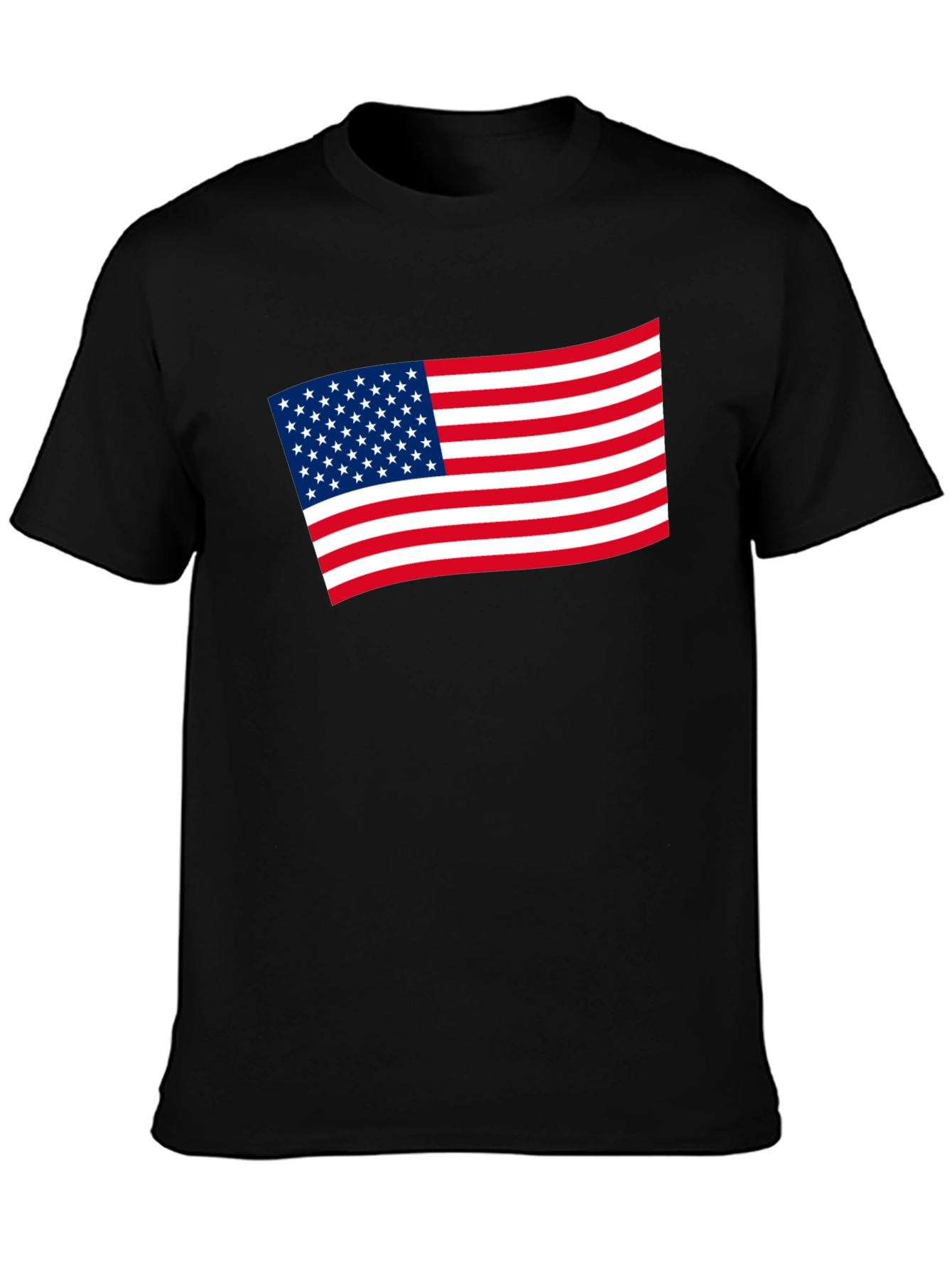 American Flag Graphic Tee - Black Patriotic Shirt