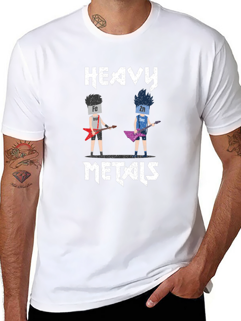 Heavy Metals Rock Band T-Shirt - Chemistry Pun