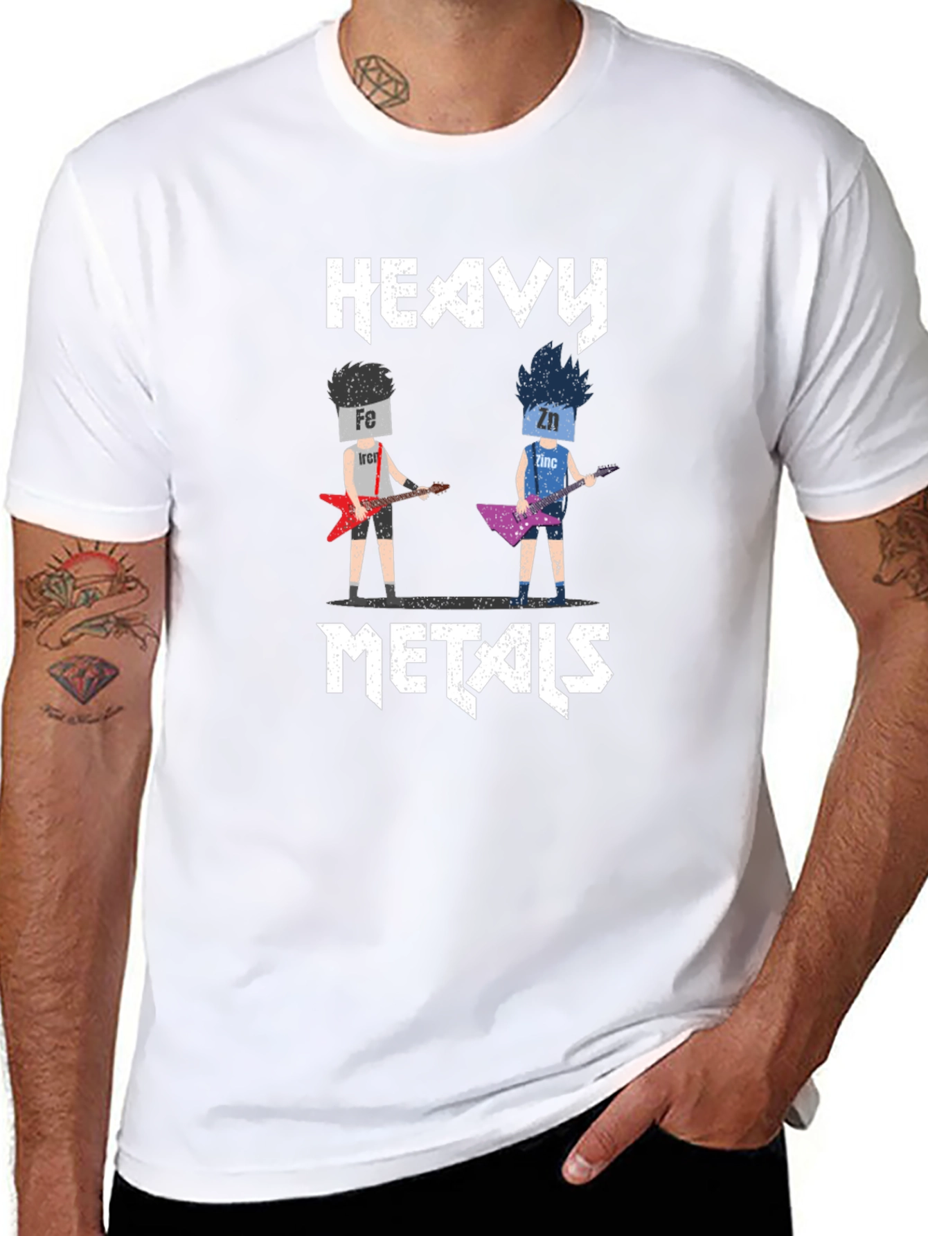 Heavy Metals Rock Band T-Shirt - Chemistry Pun