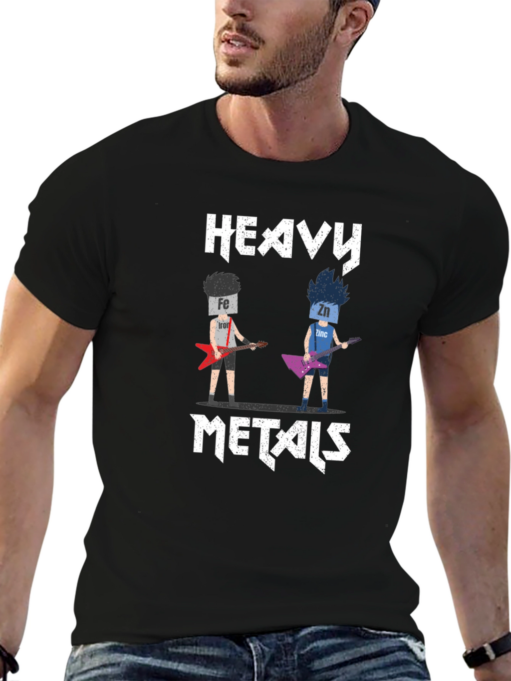 Heavy Metals Rock Band T-Shirt - Chemistry Pun