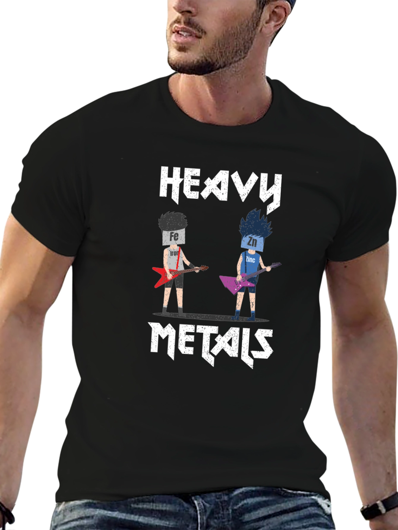 Heavy Metals Rock Band T-Shirt - Chemistry Pun