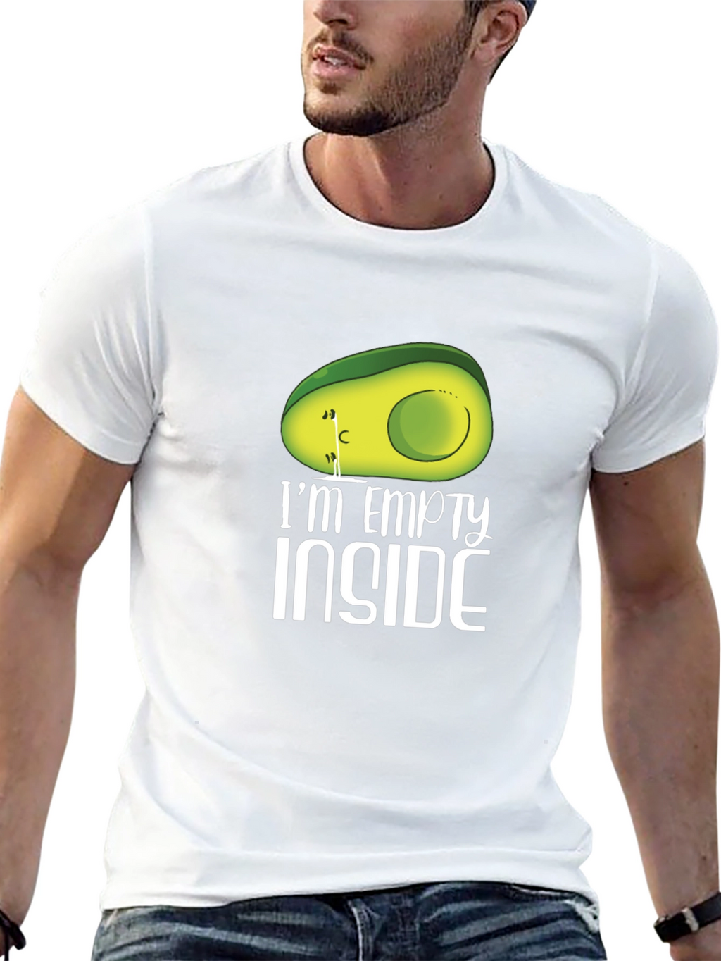 Empty Inside Avocado Graphic T-Shirt - Unisex