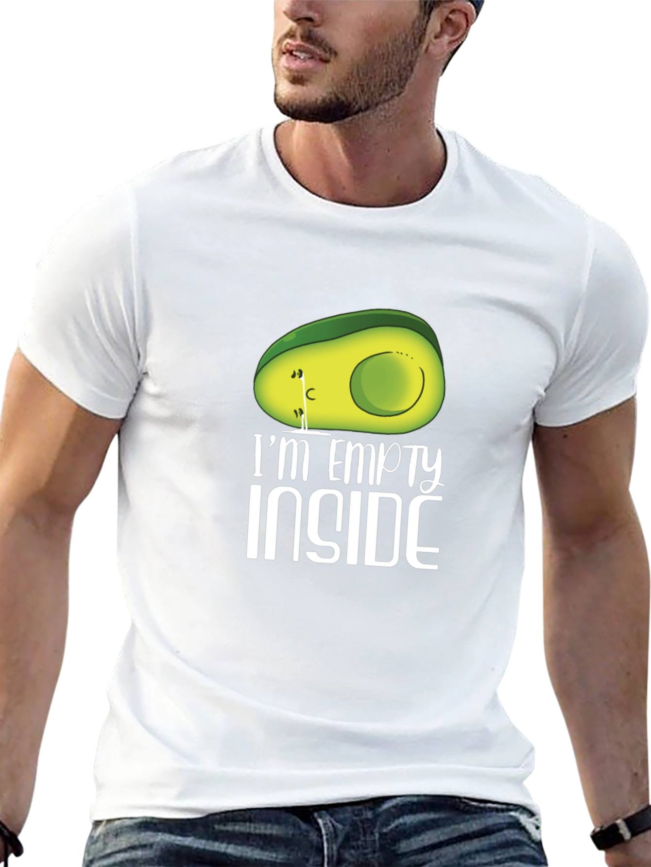 Empty Inside Avocado Graphic T-Shirt - Unisex