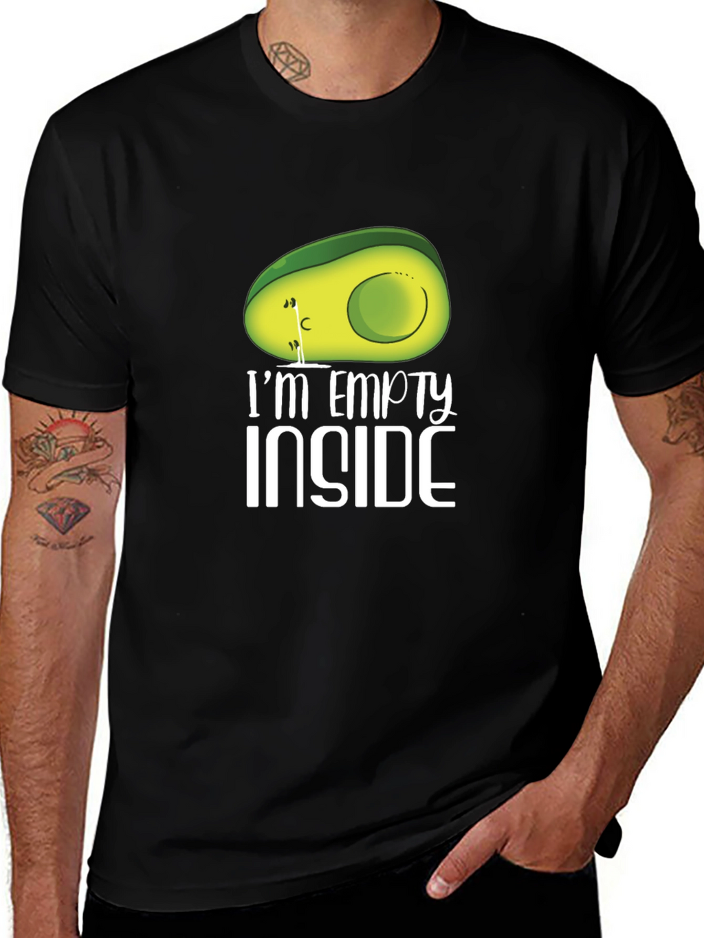 Empty Inside Avocado Graphic T-Shirt - Unisex
