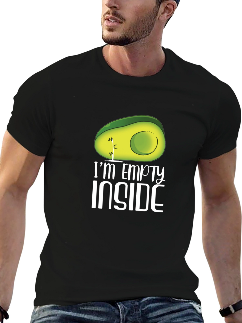 Empty Inside Avocado Graphic T-Shirt - Unisex