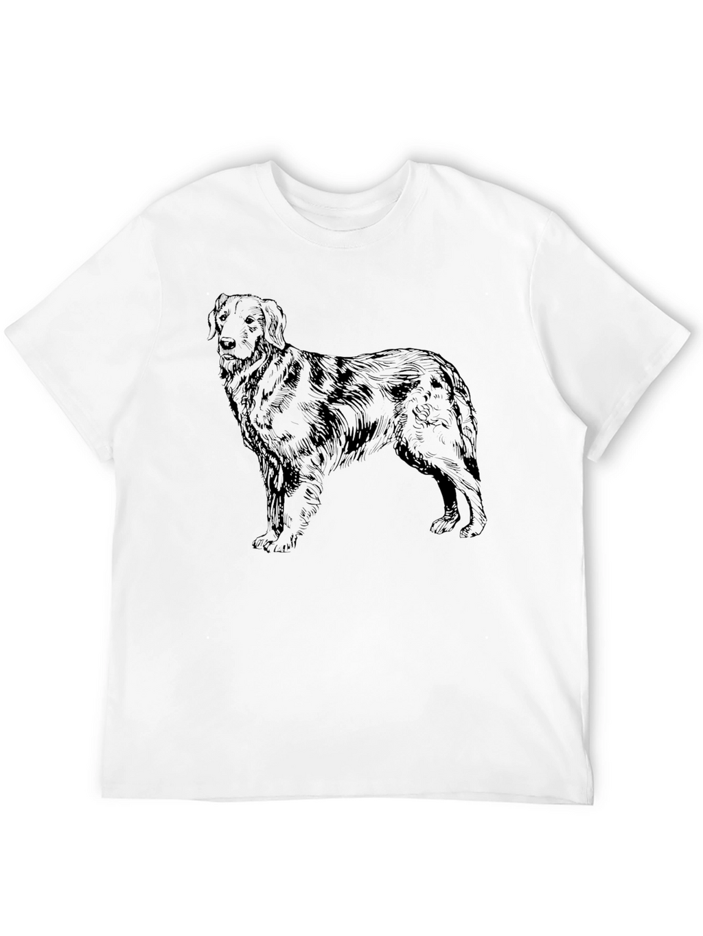 Black Dog Sketch Graphic Tee - Casual Style