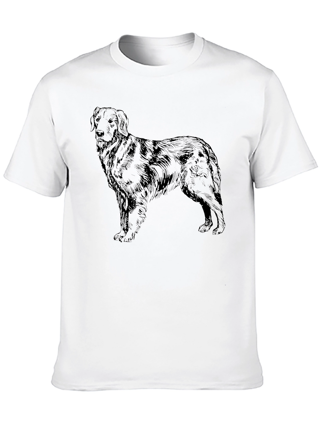 Black Dog Sketch Graphic Tee - Casual Style