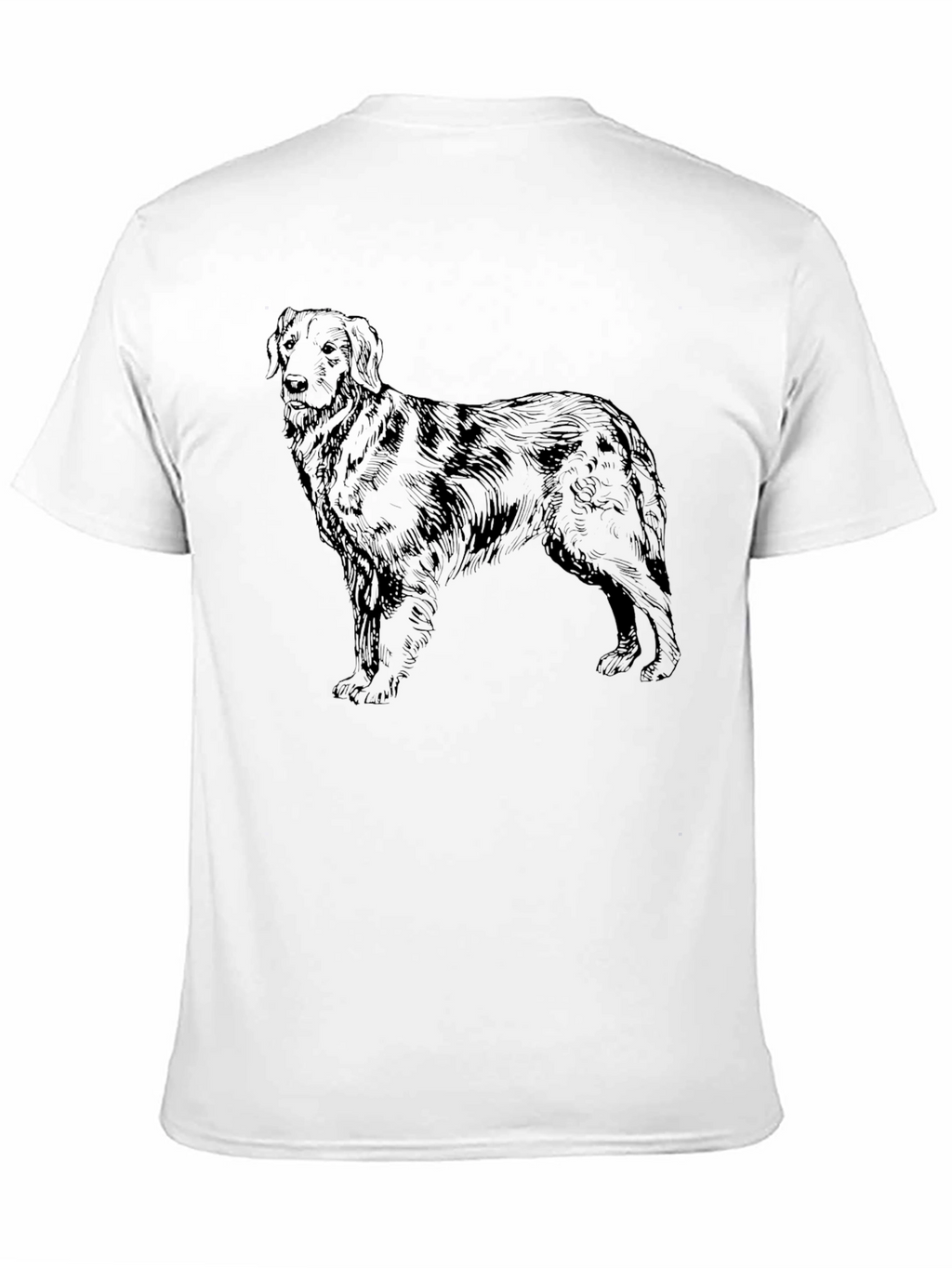 Black Dog Sketch Graphic Tee - Casual Style