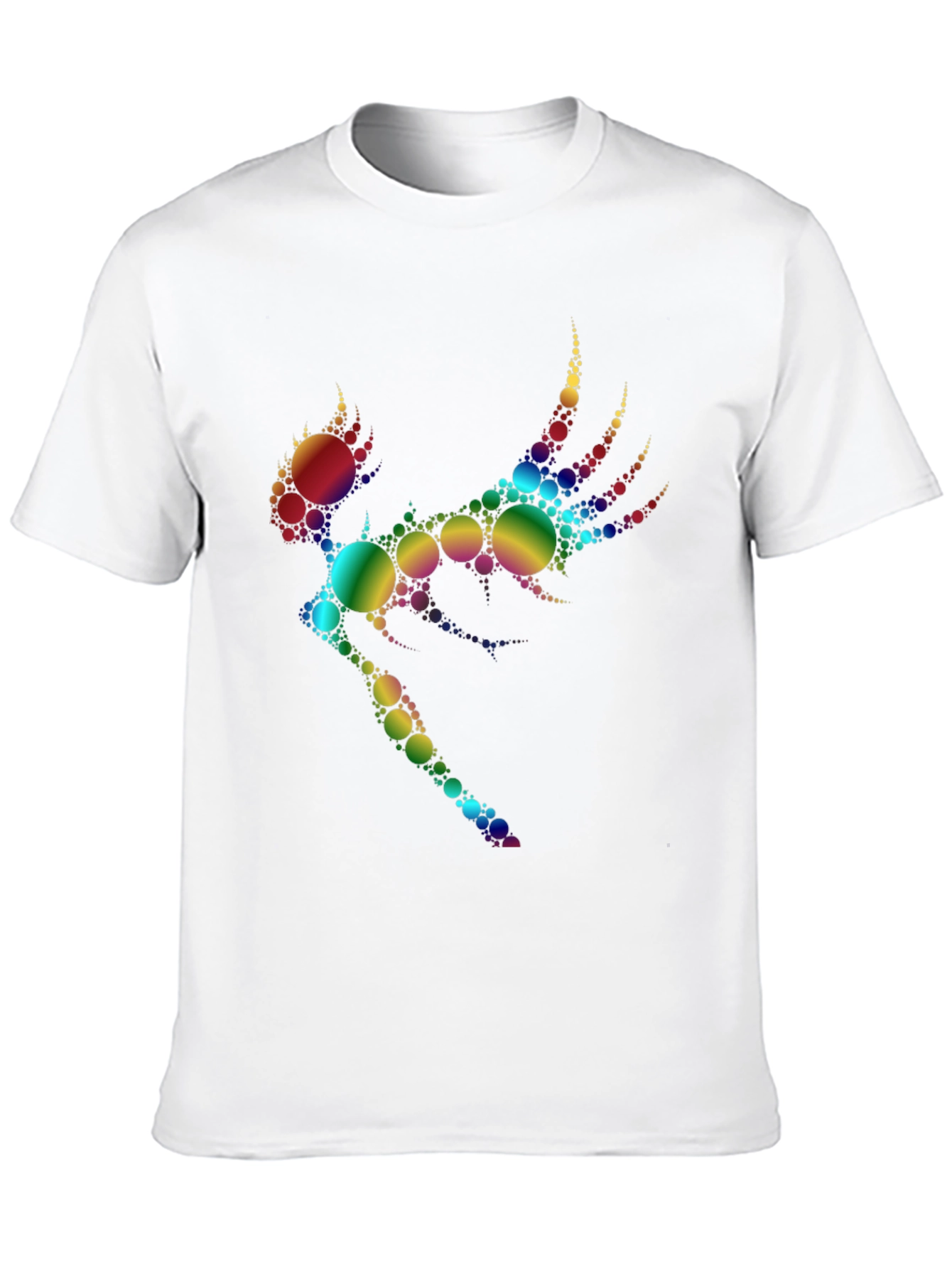 Rainbow Circle Fairy Graphic Tee - Black