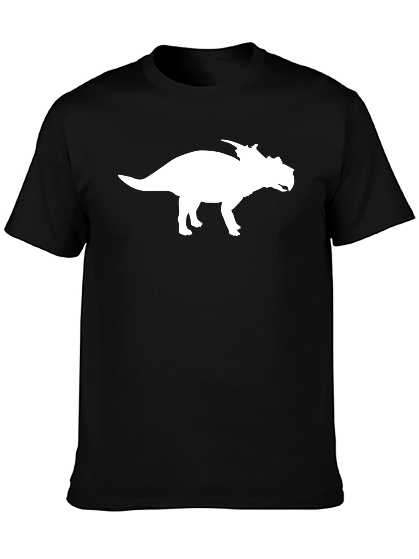 Dinosaur Silhouette Graphic Tee - Stylish Black T-Shirt