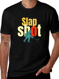 Slap Shot Hockey Graphic T-Shirt - Black