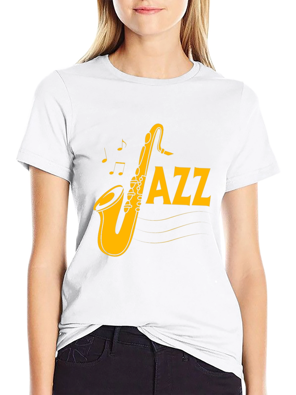 Jazz Saxophone Graphic Black T-Shirt