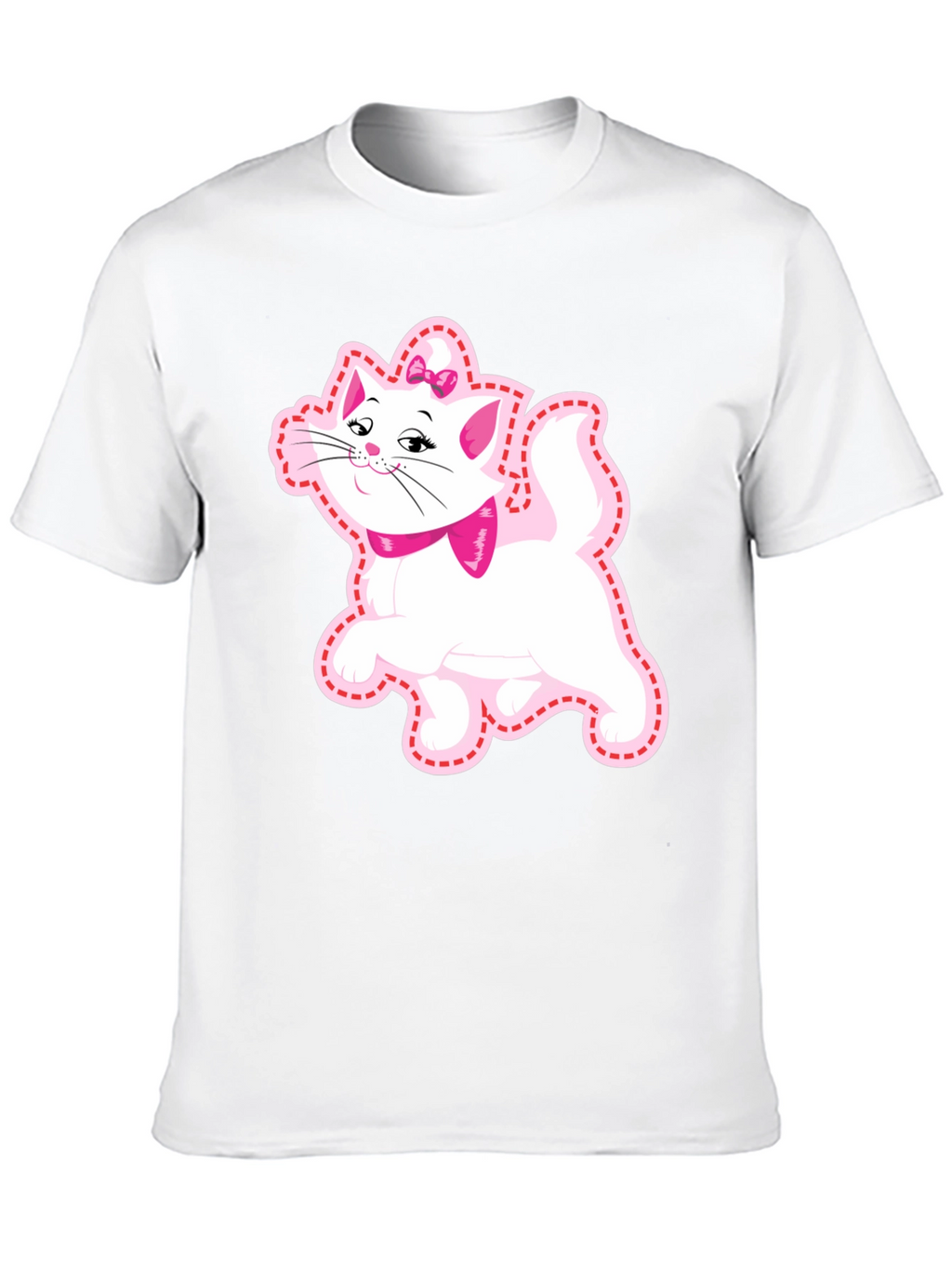 Cute Cat Graphic Tee - Marie Aristocats Style