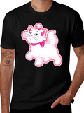 Cute Cat Graphic Tee - Marie Aristocats Style