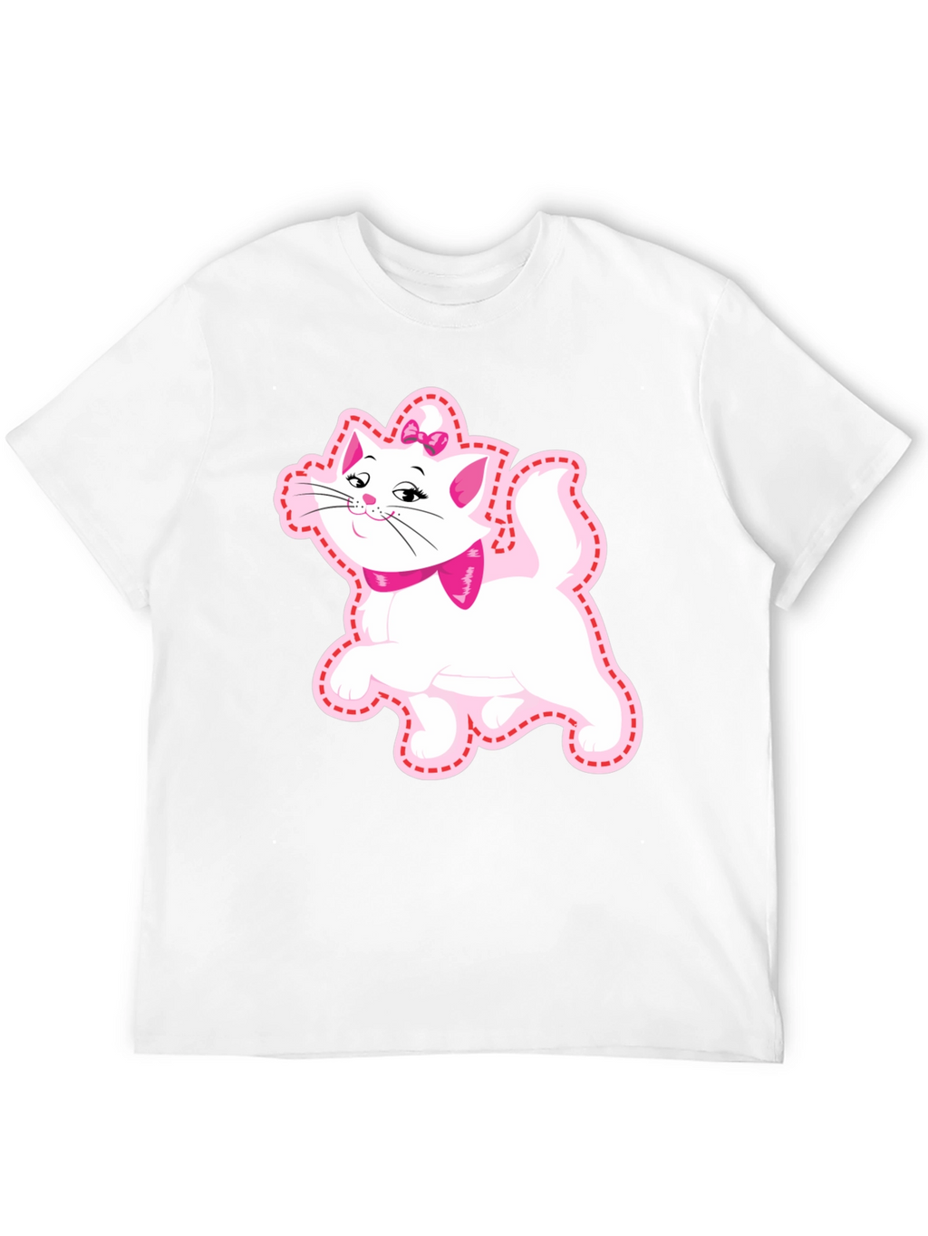 Cute Cat Graphic Tee - Marie Aristocats Style