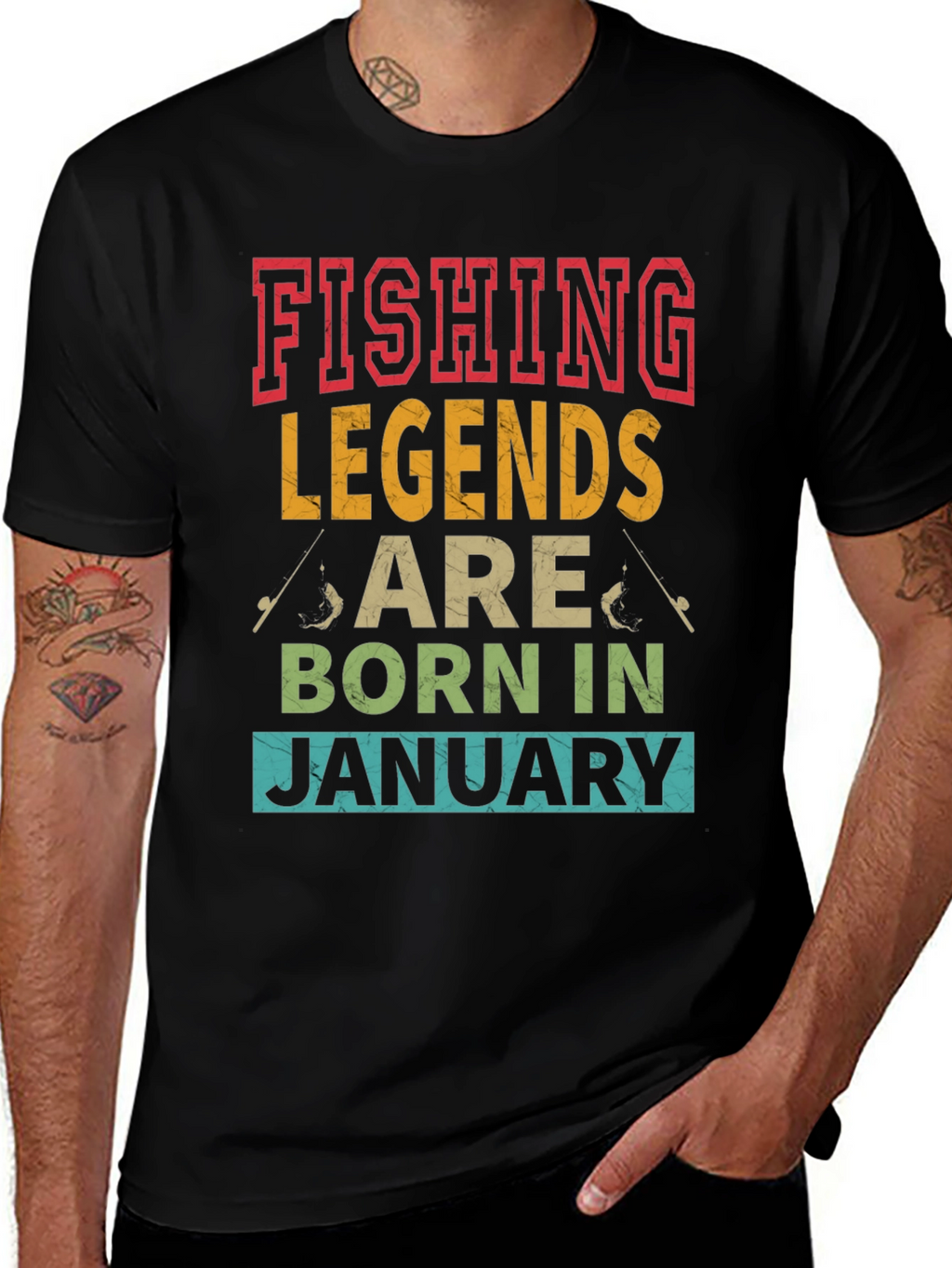 Fishing Legends January Birthday T-Shirt