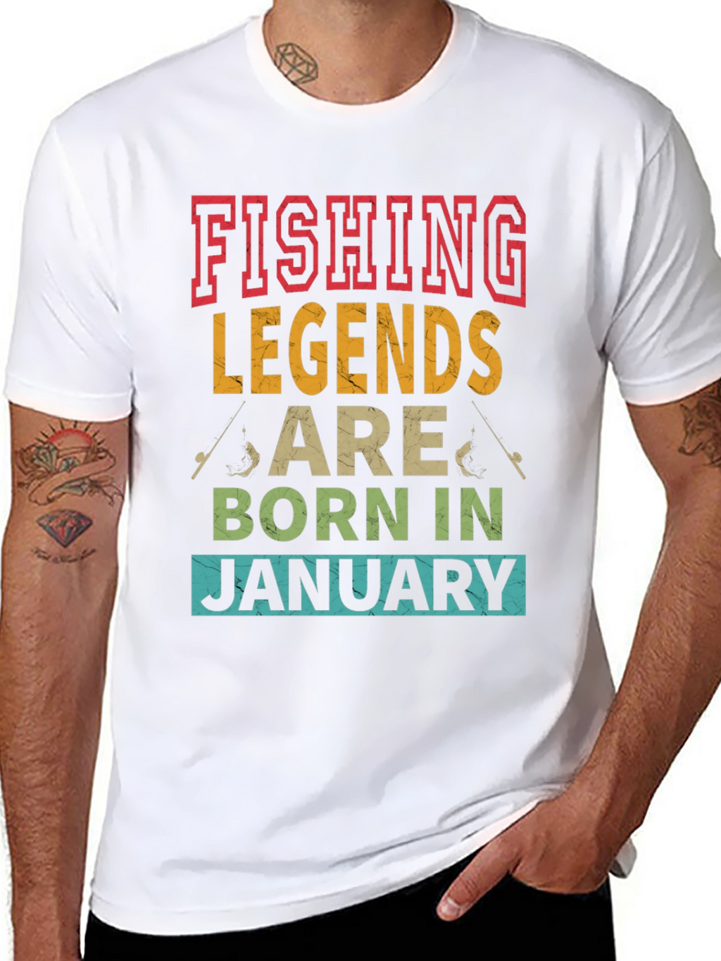 Fishing Legends January Birthday T-Shirt