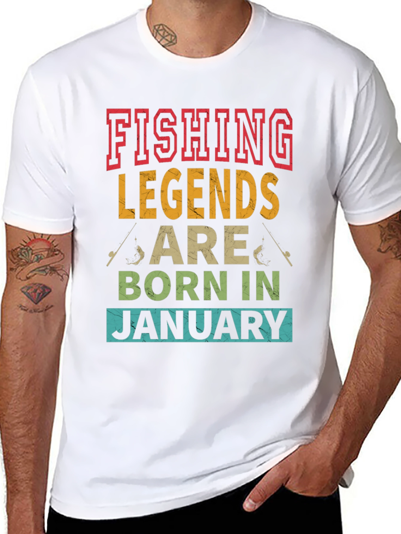 Fishing Legends January Birthday T-Shirt