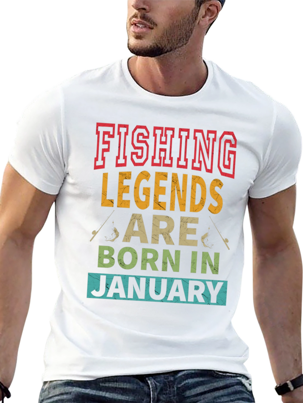 Fishing Legends January Birthday T-Shirt