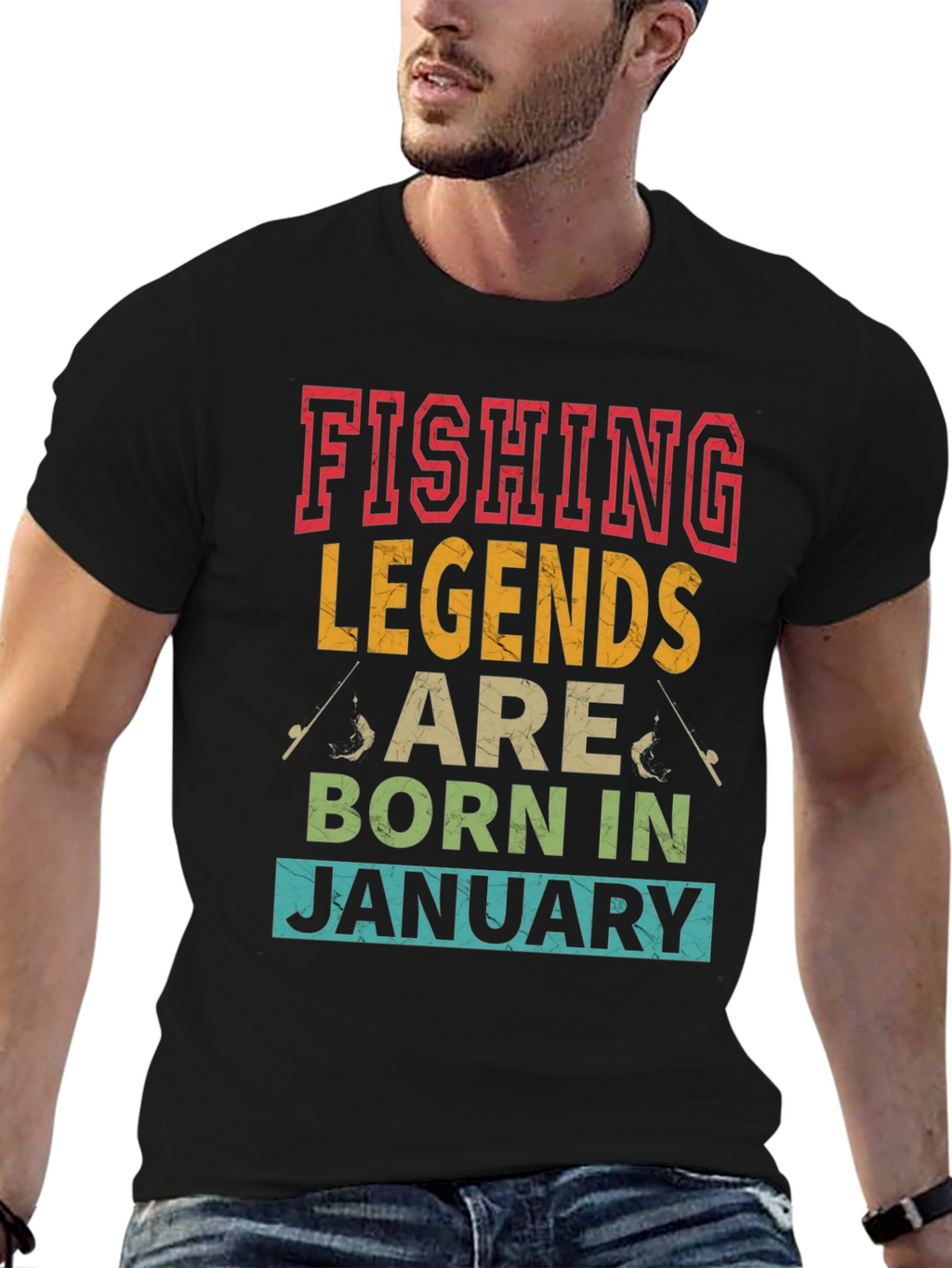 Fishing Legends January Birthday T-Shirt