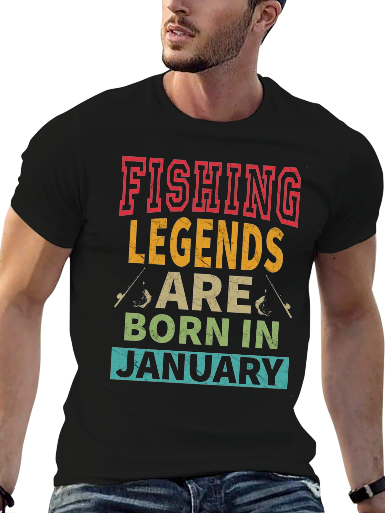 Fishing Legends January Birthday T-Shirt