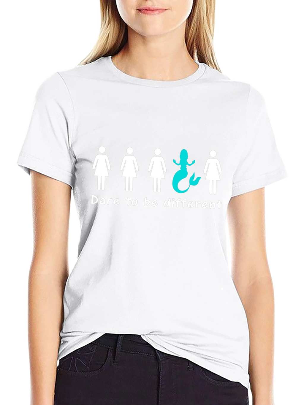 Dare to Be Different T-Shirt Mermaid Black Unisex