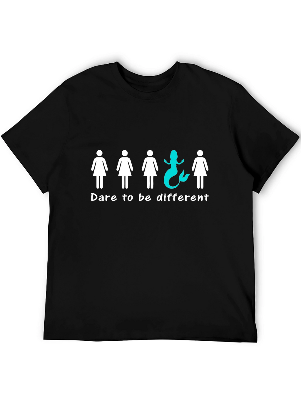 Dare to Be Different T-Shirt Mermaid Black Unisex