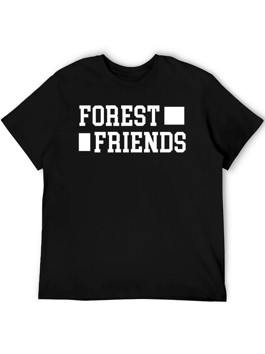 Forest Friends Graphic Tee - Black Cotton T-Shirt