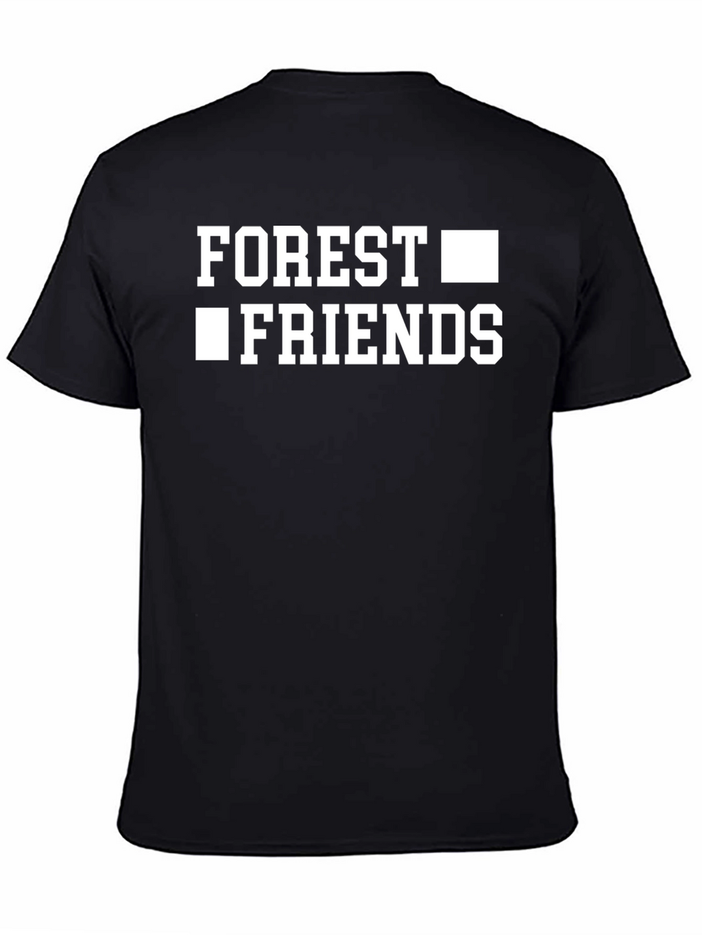 Forest Friends Graphic Tee - Black Cotton T-Shirt