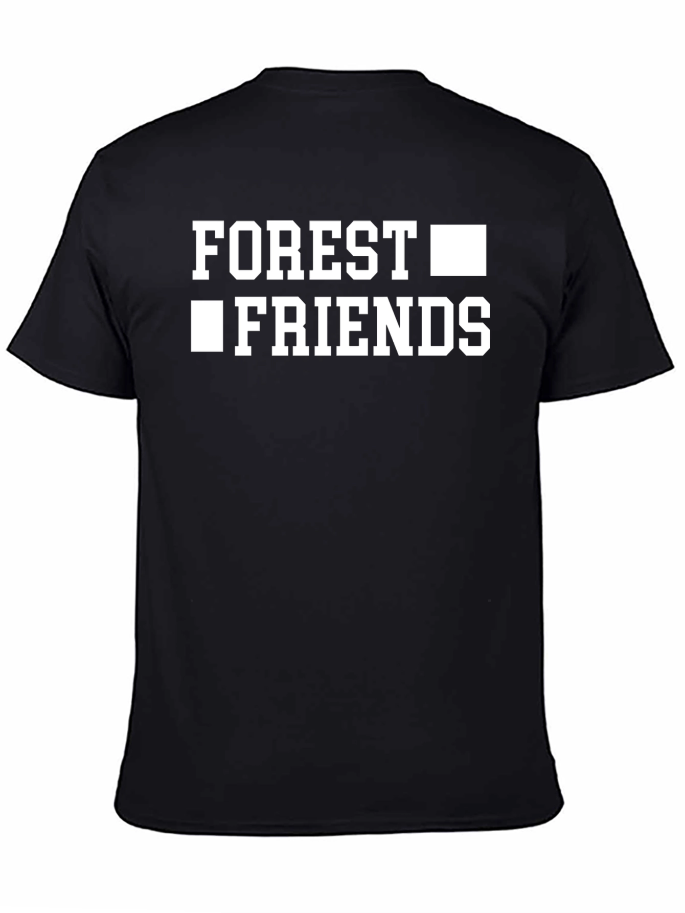 Forest Friends Graphic Tee - Black Cotton T-Shirt
