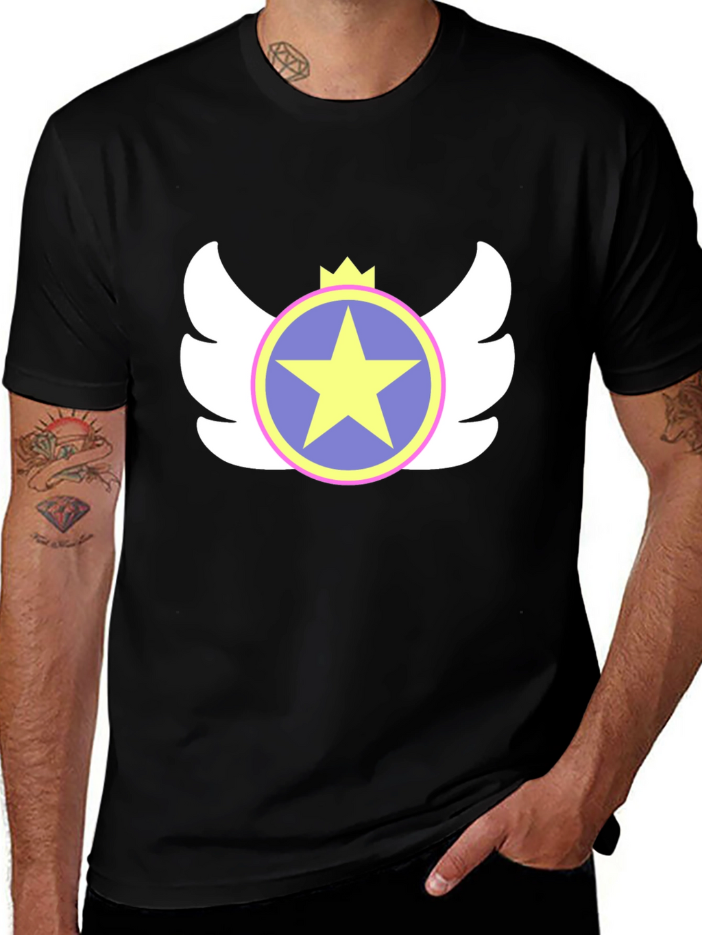 Star Emblem Black T-Shirt